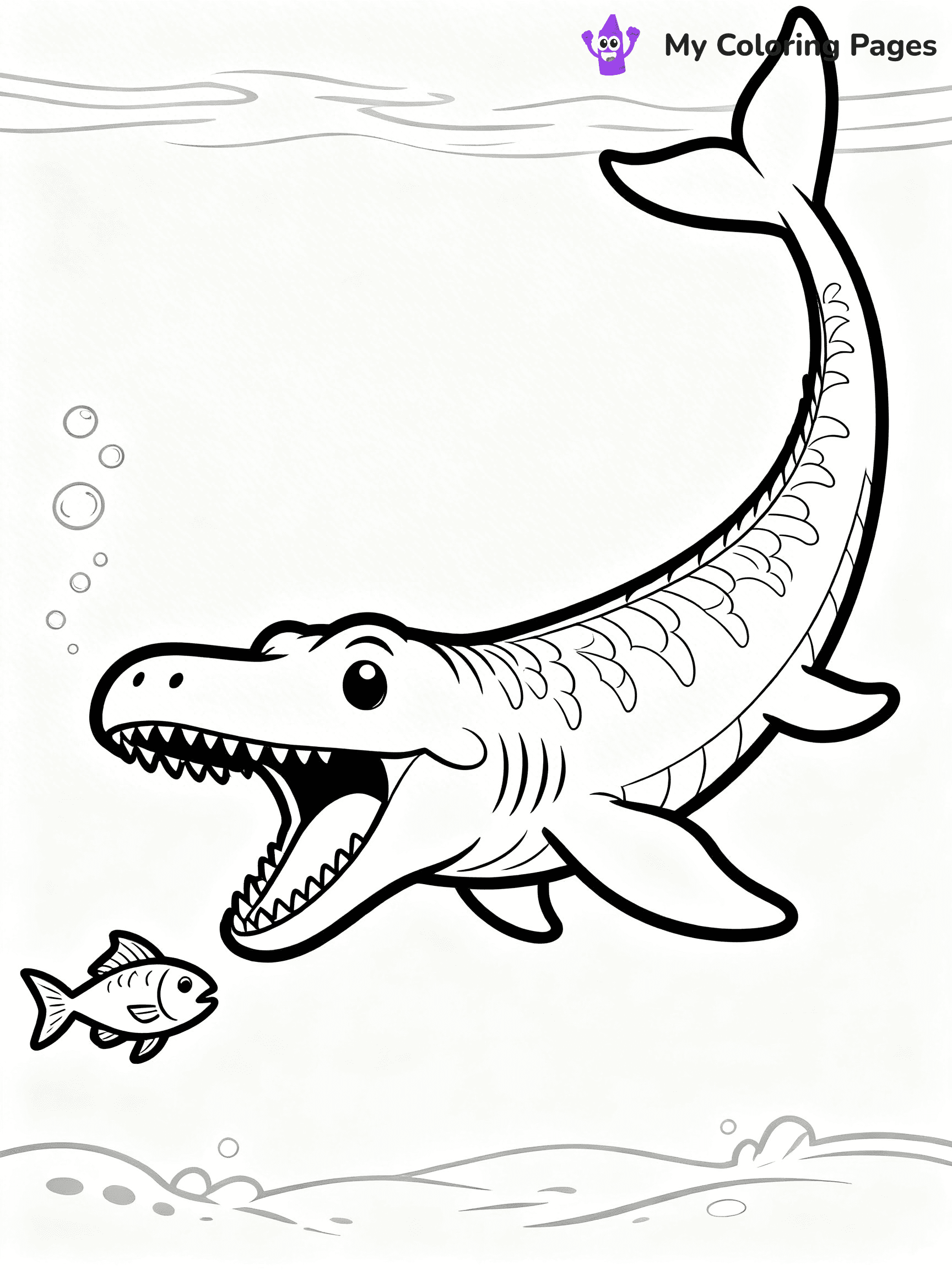 Mosasaurus Coloring Pages - 1