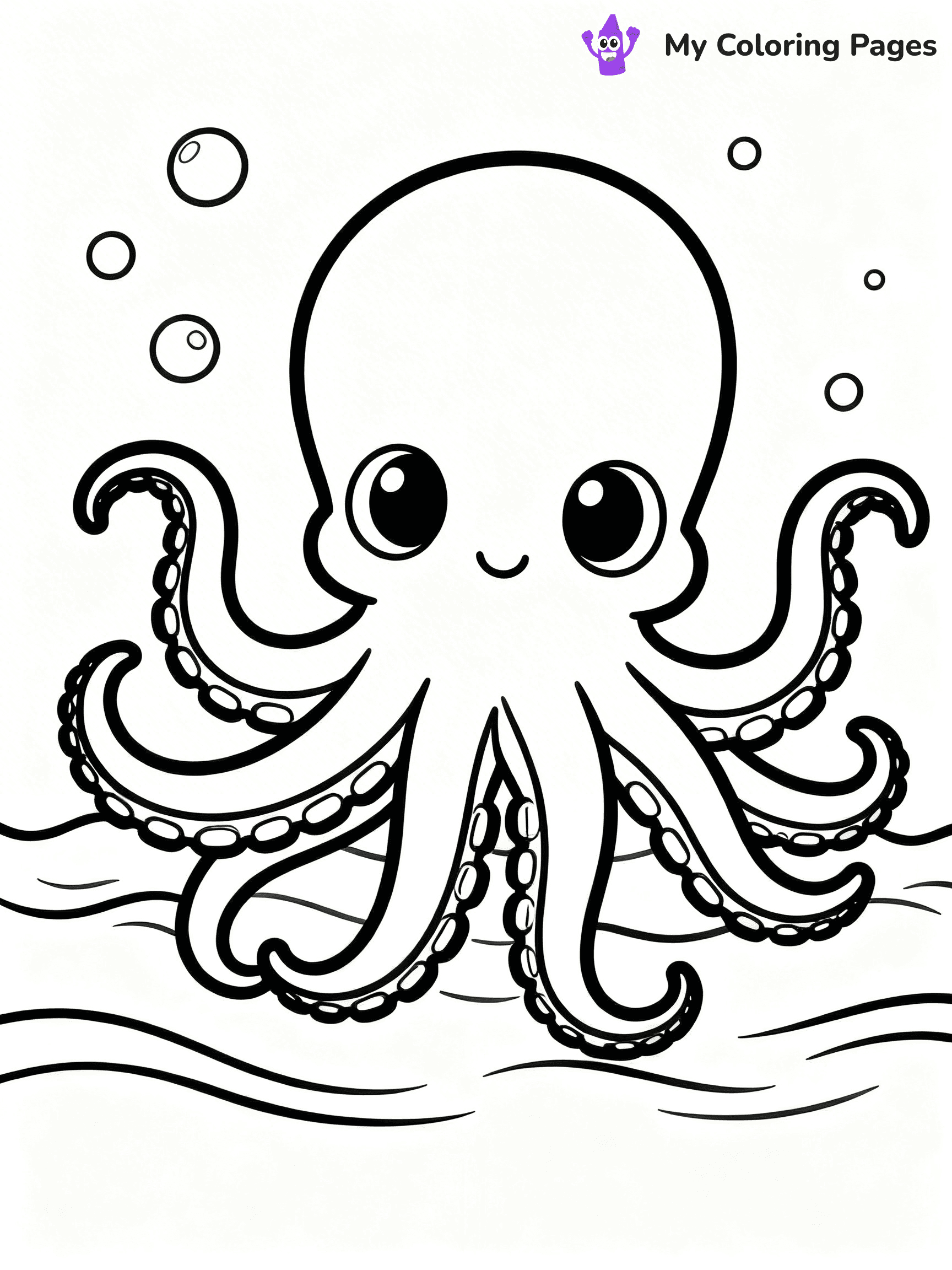 Squid Coloring Pages - 39