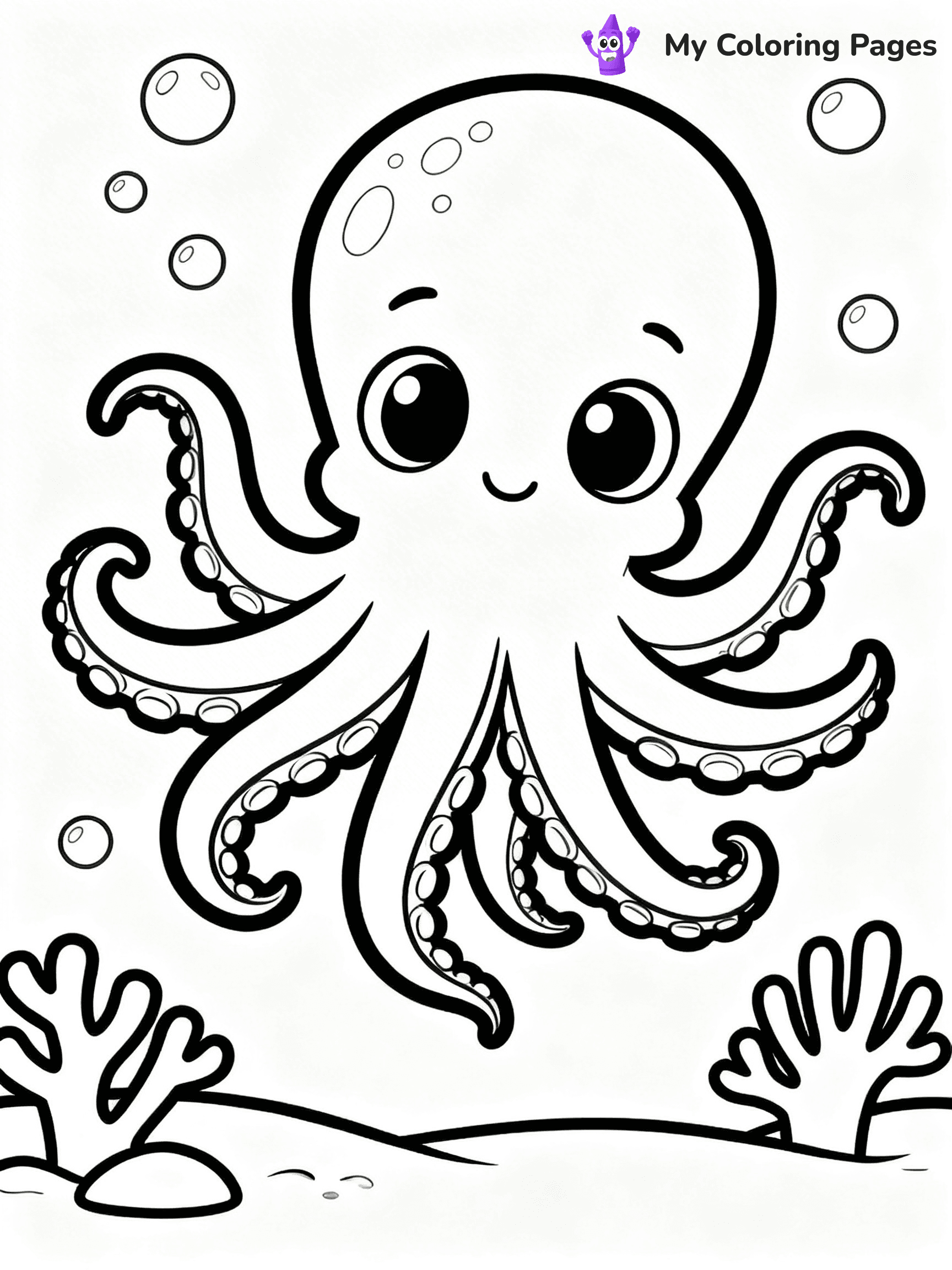 Squid Coloring Pages - 36
