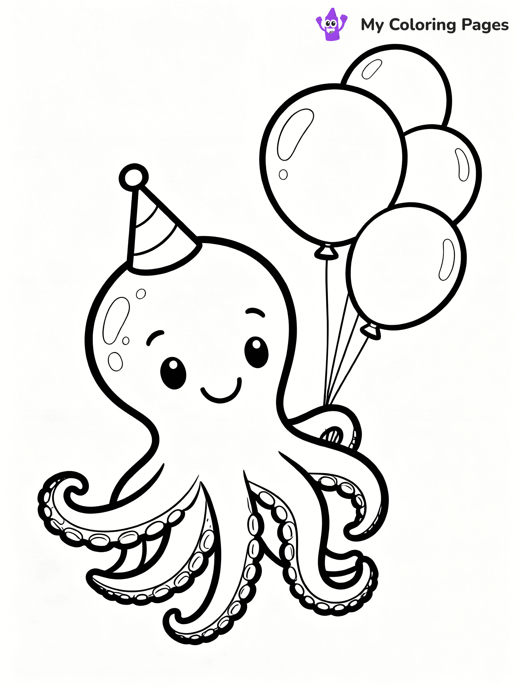 Squid Coloring Pages - 23