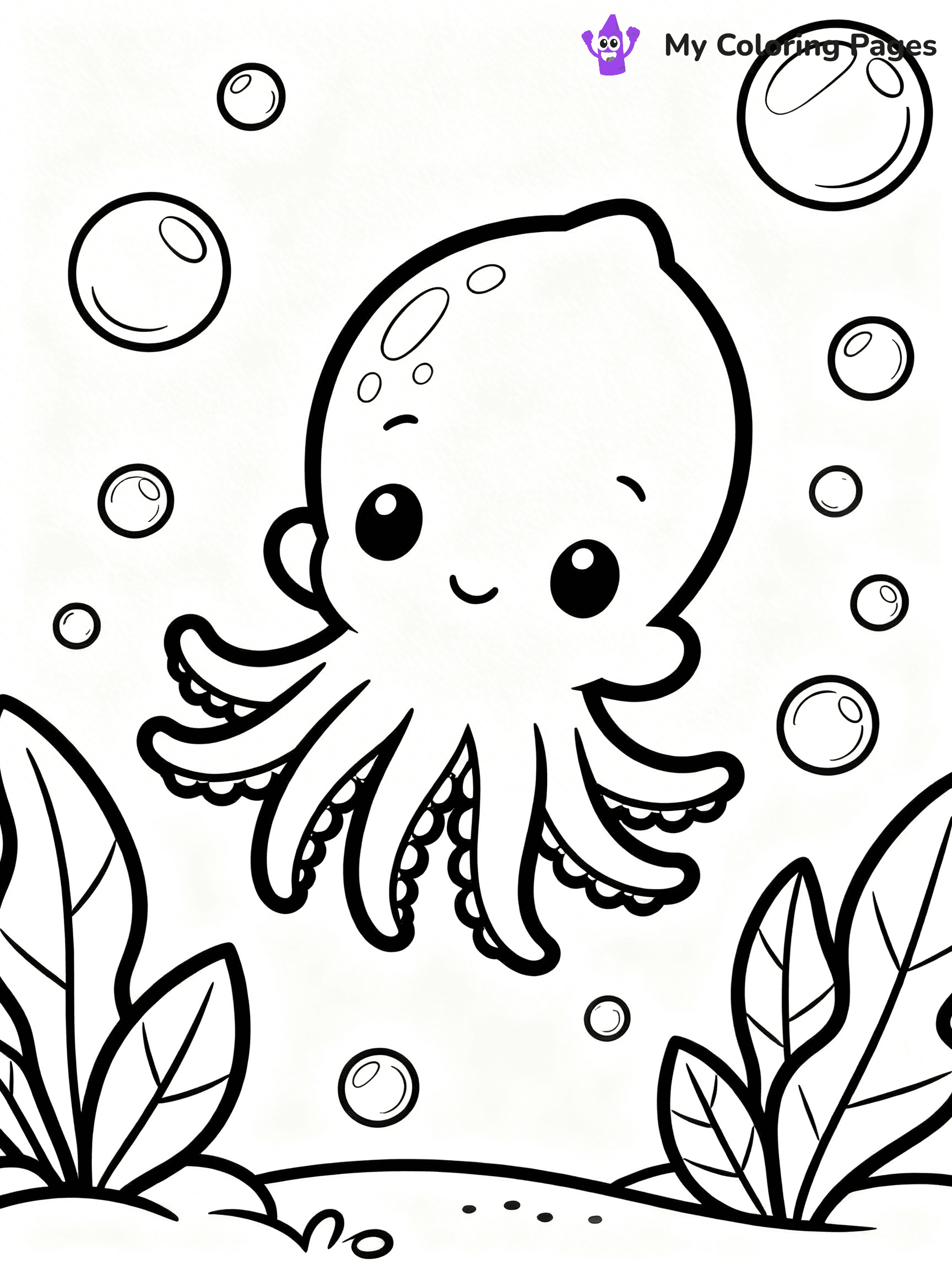 Squid Coloring Pages - 20