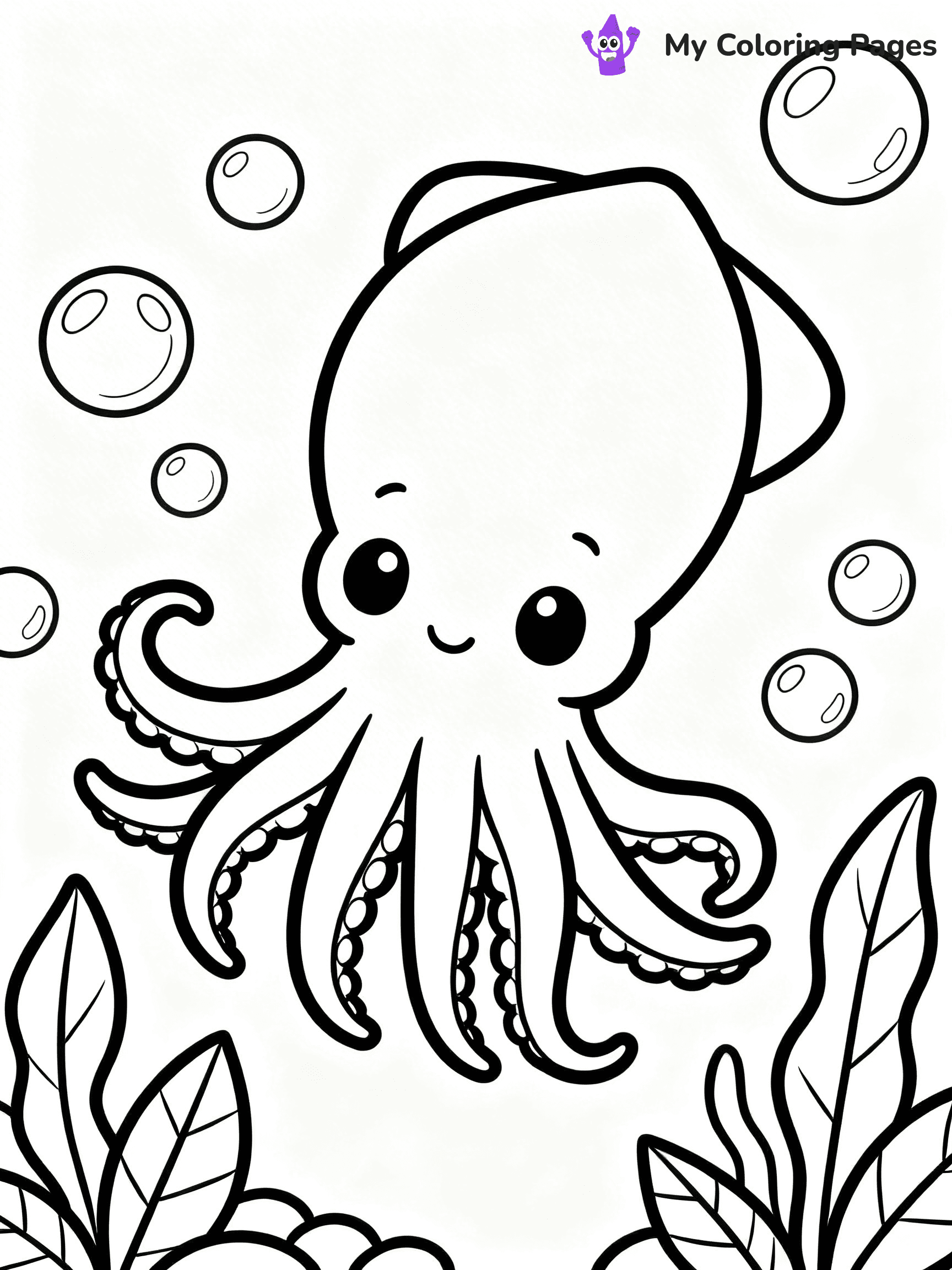 Squid Coloring Pages - 15