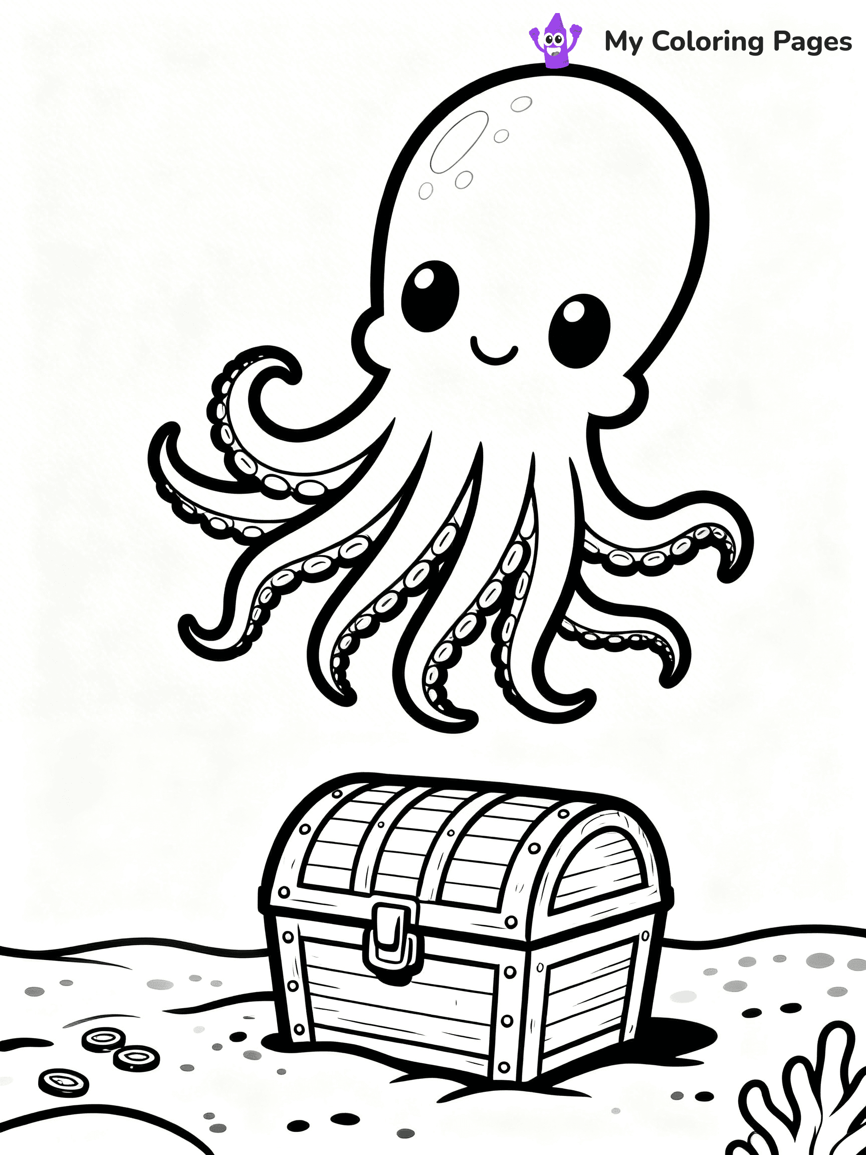 Squid Coloring Pages - 8