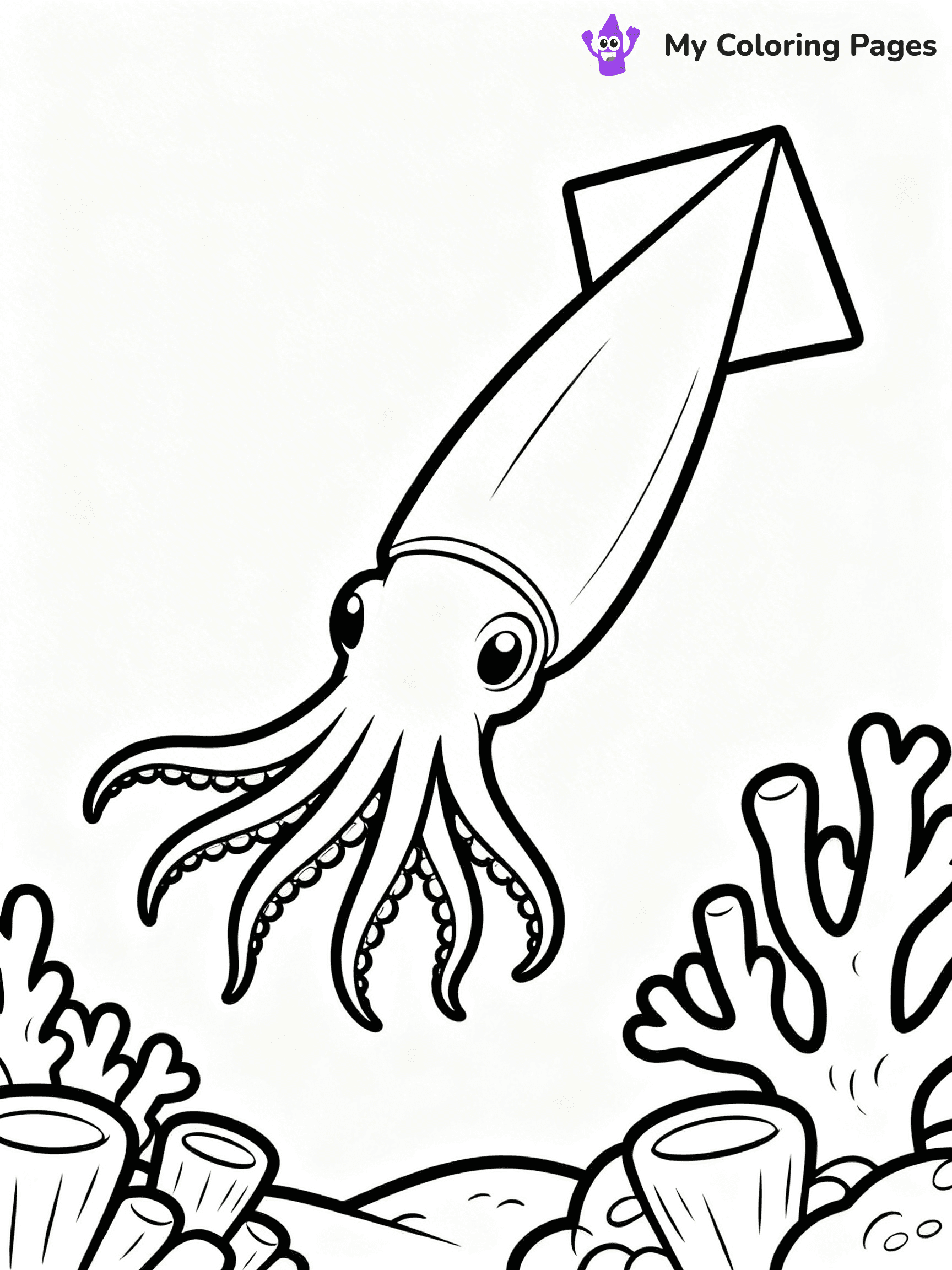 Squid Coloring Pages - 32