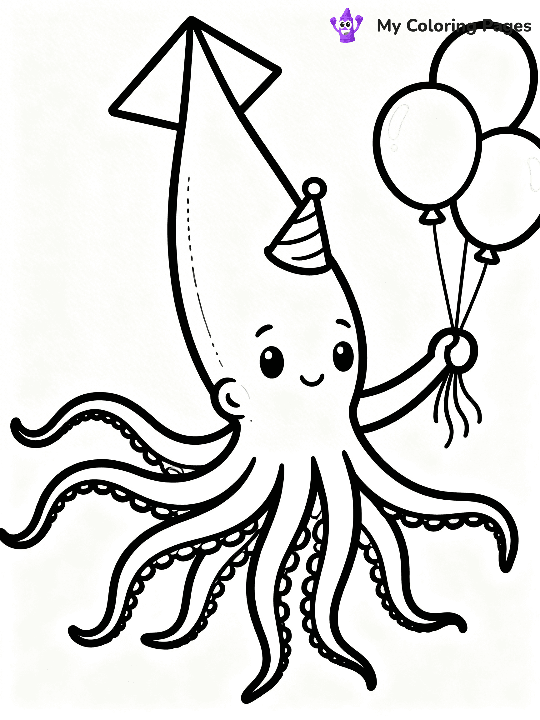 Squid Coloring Pages - 24