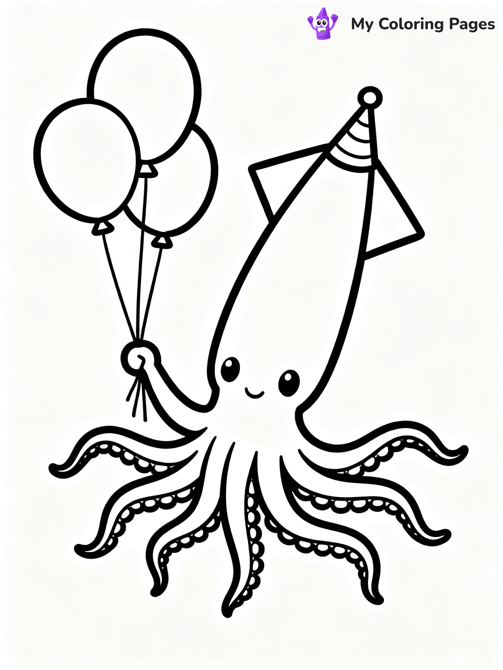 Squid Coloring Pages - 23