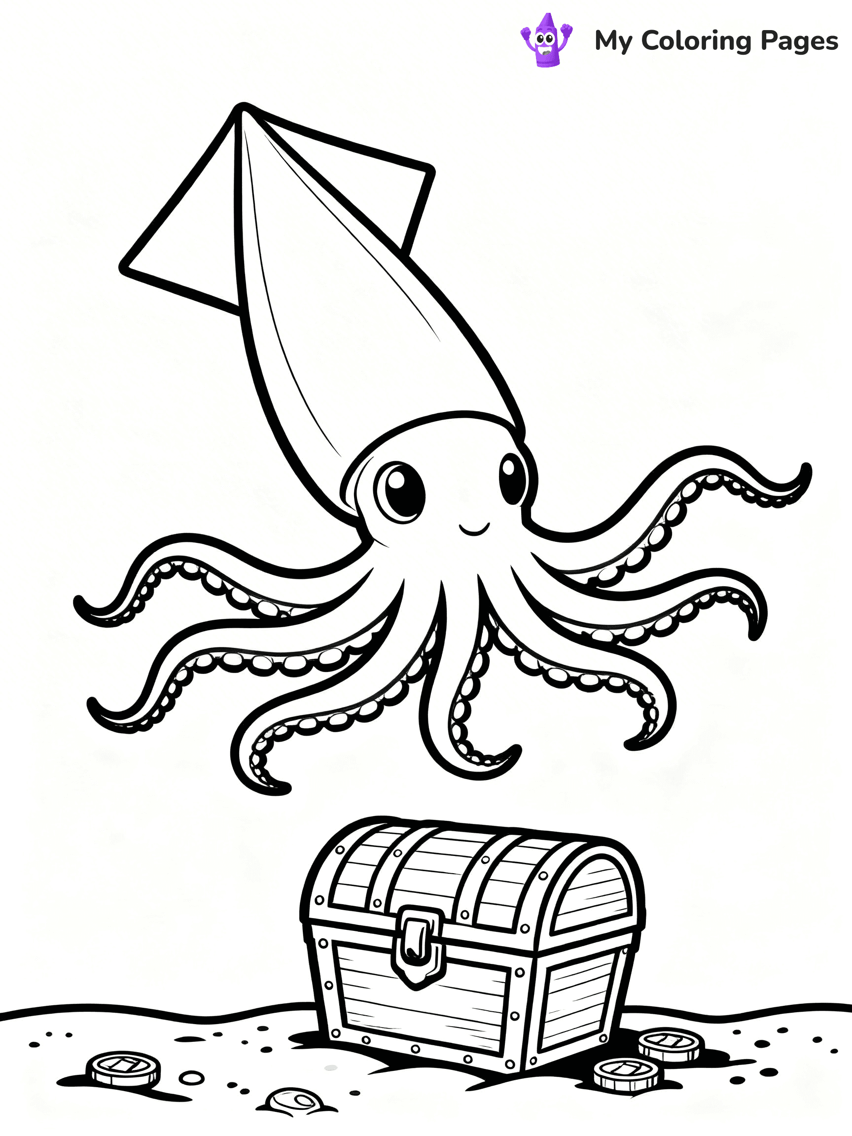 Squid Coloring Pages - 14
