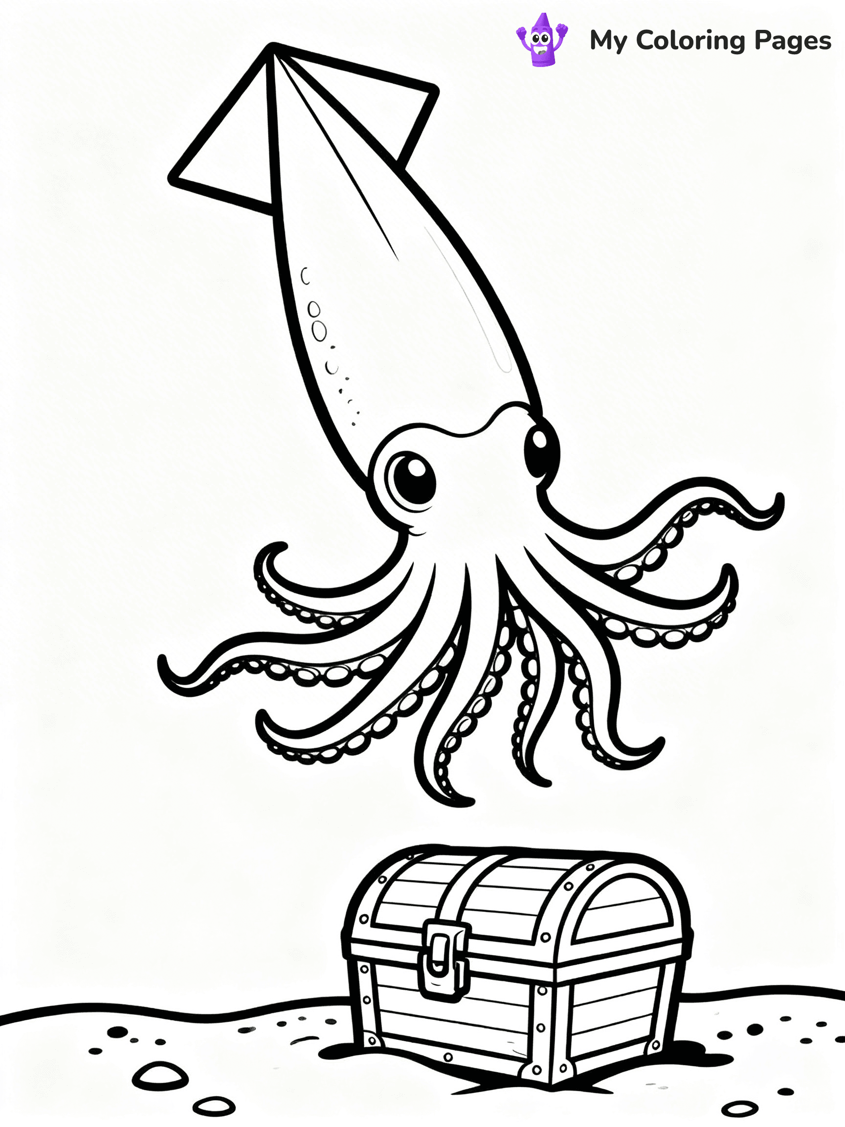 Squid Coloring Pages - 11