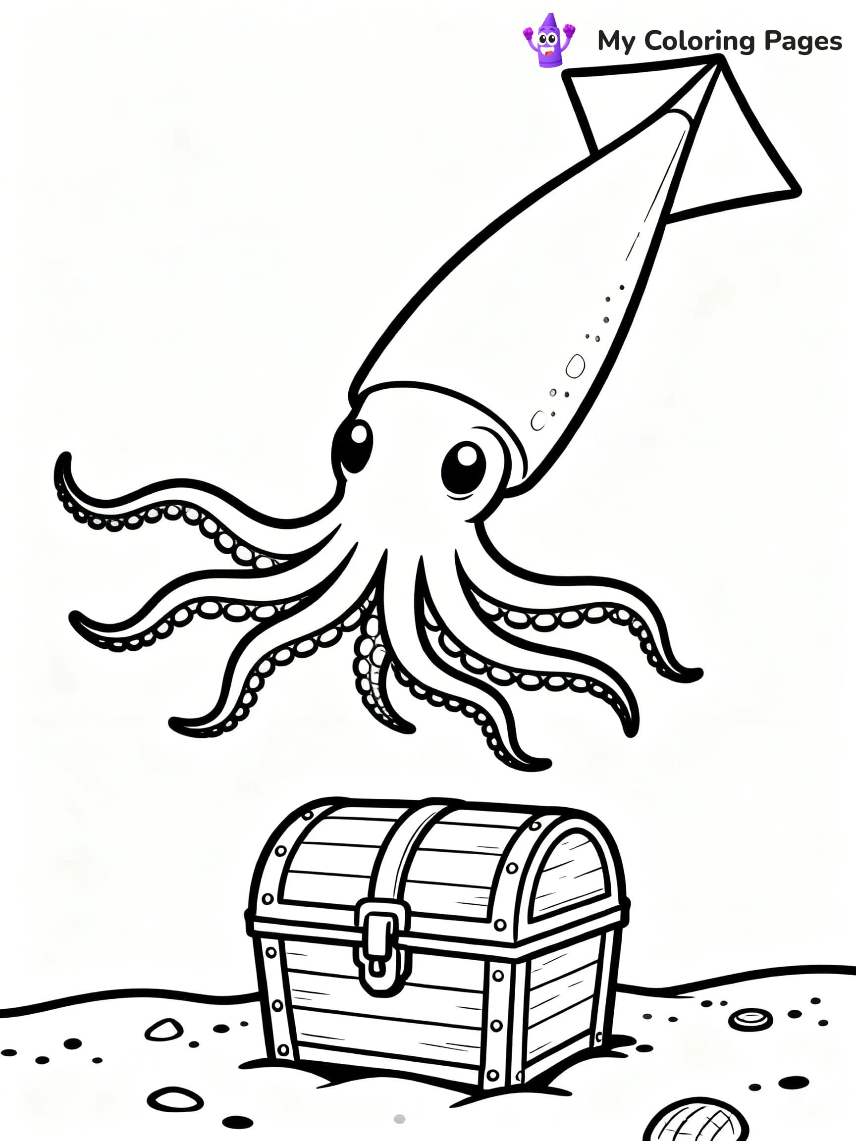 Squid Coloring Pages - 10