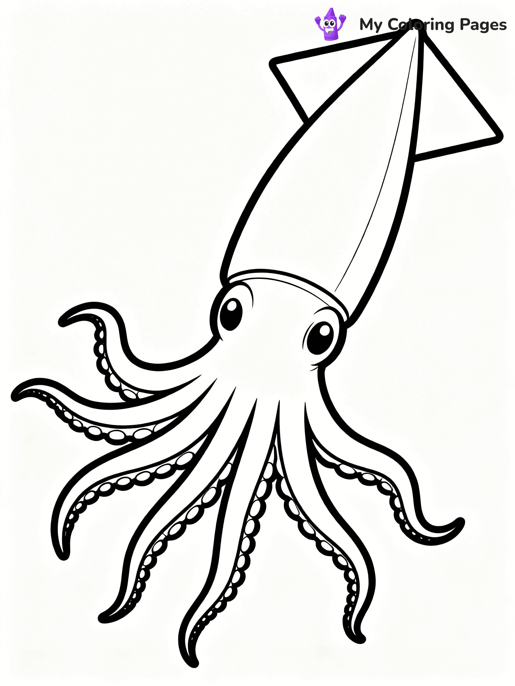 Squid Coloring Pages - 6
