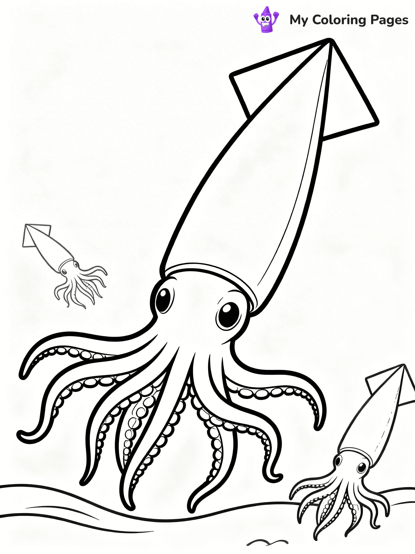 Squid Coloring Pages - 5