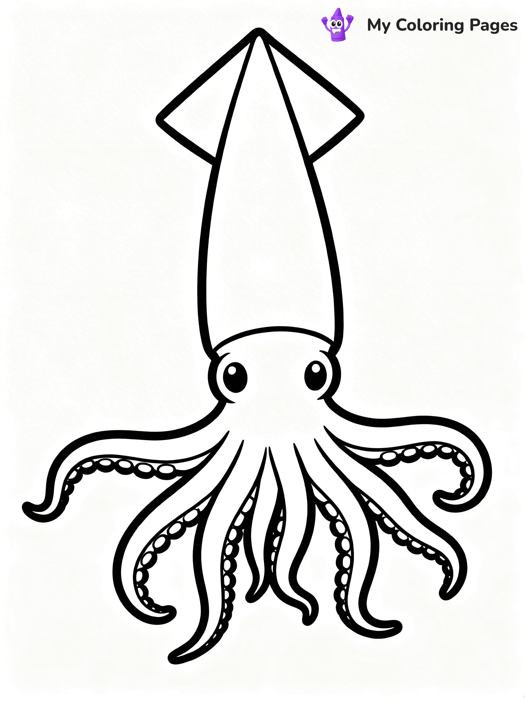 Squid Coloring Pages - 3