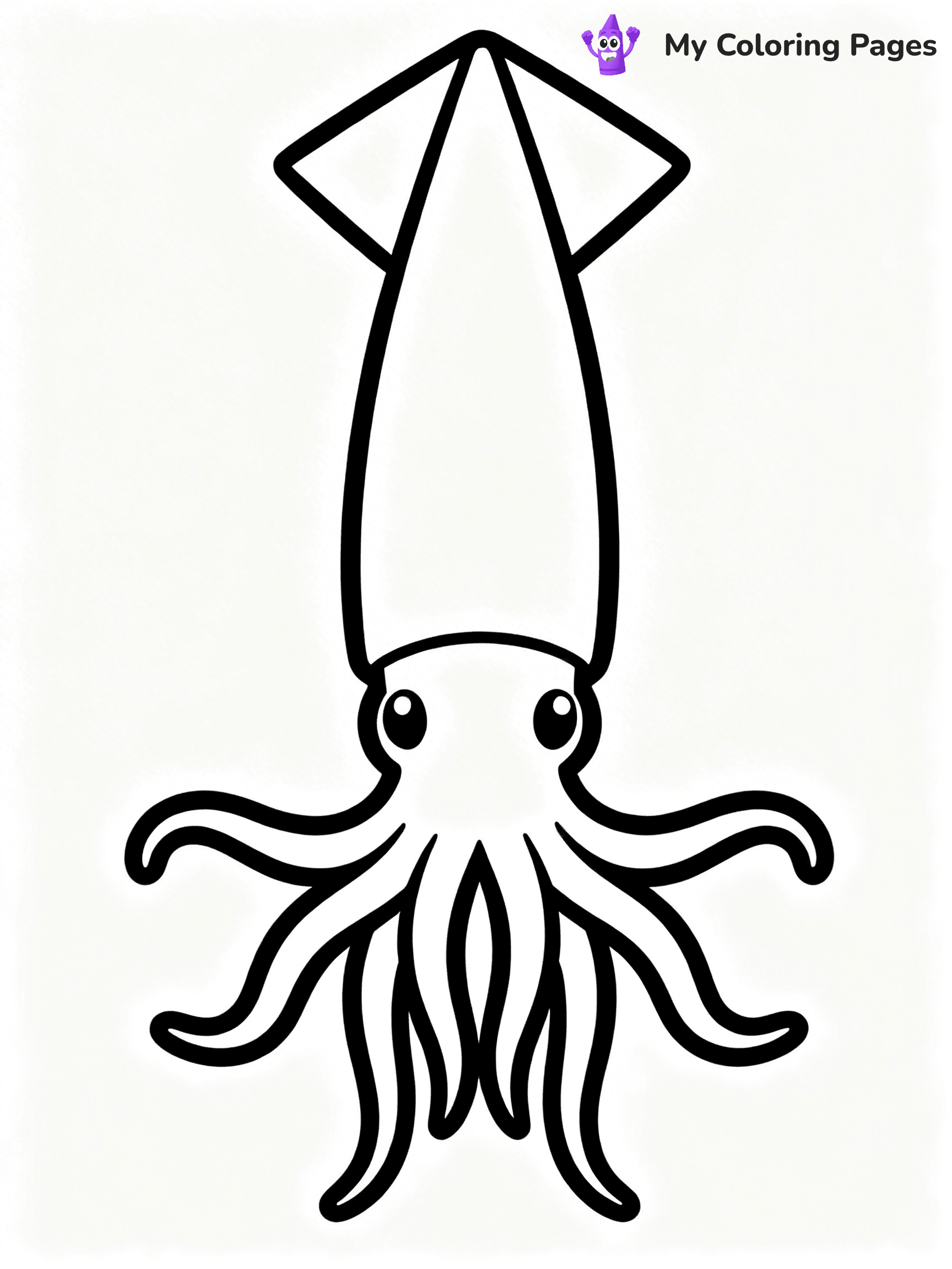 Squid Coloring Pages - 2