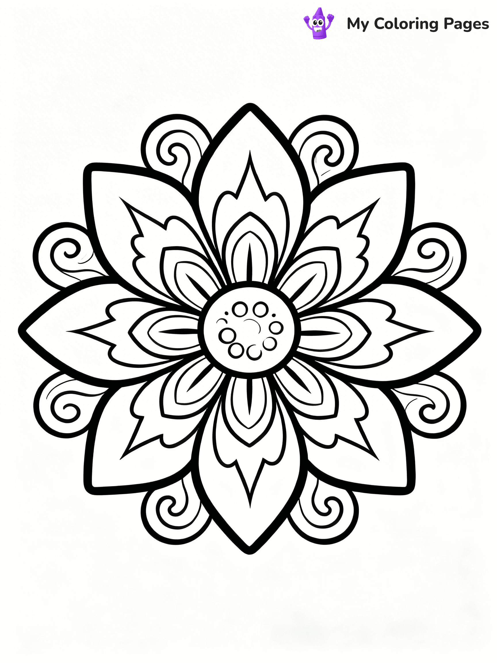 Flower Mandala Coloring Pages - 27