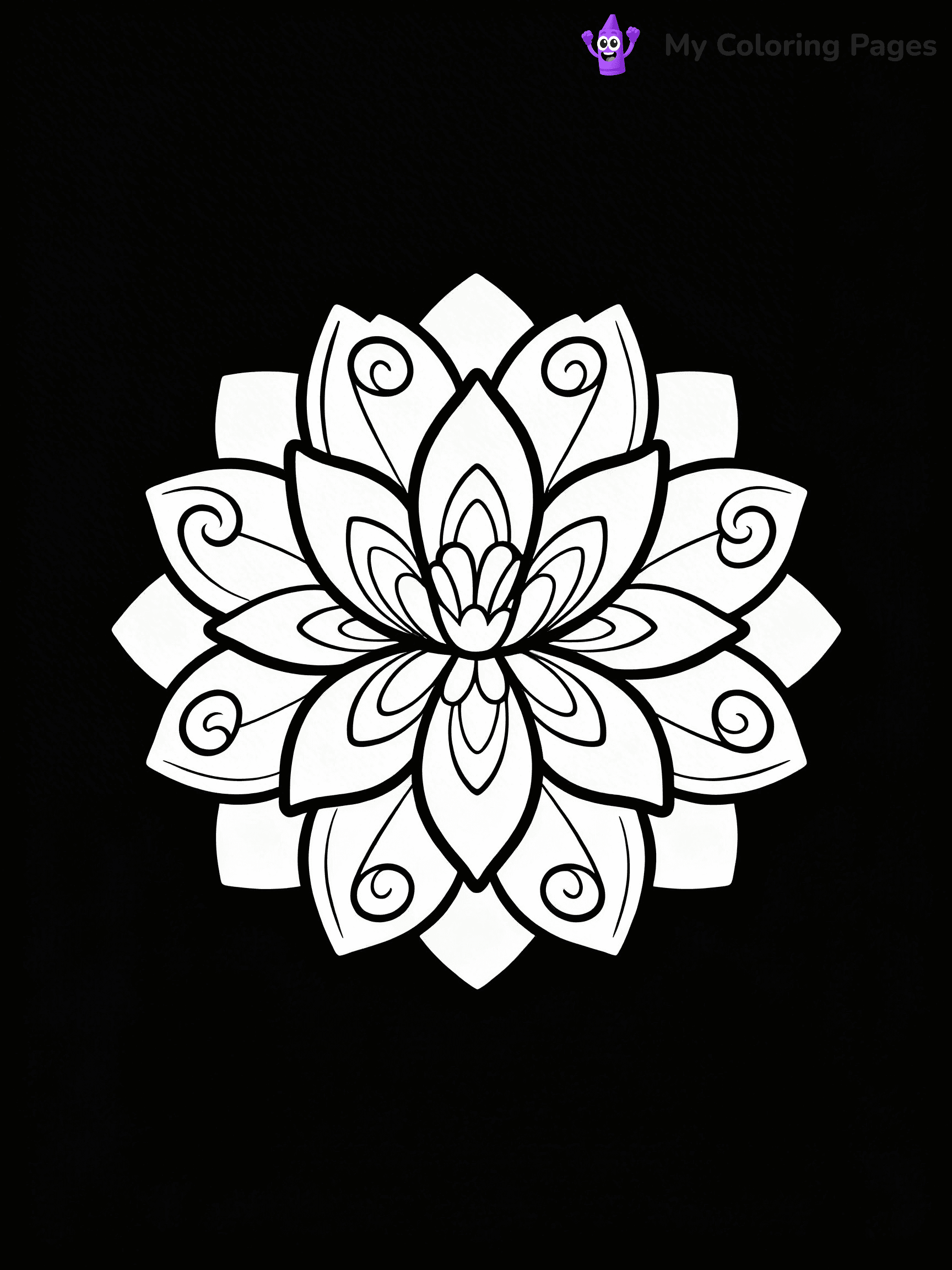 Flower Mandala Coloring Pages - 25