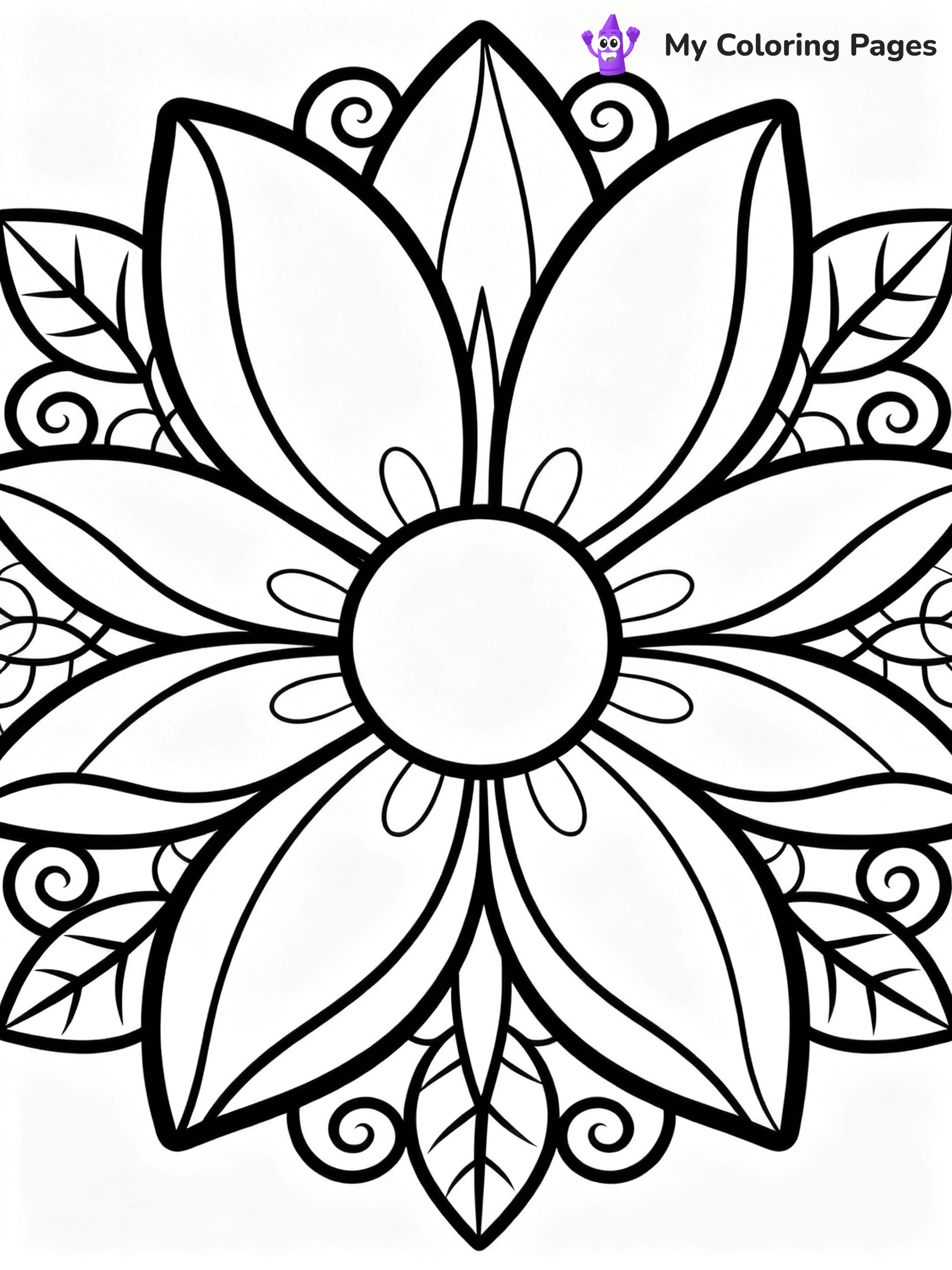 Flower Mandala Coloring Pages - 23