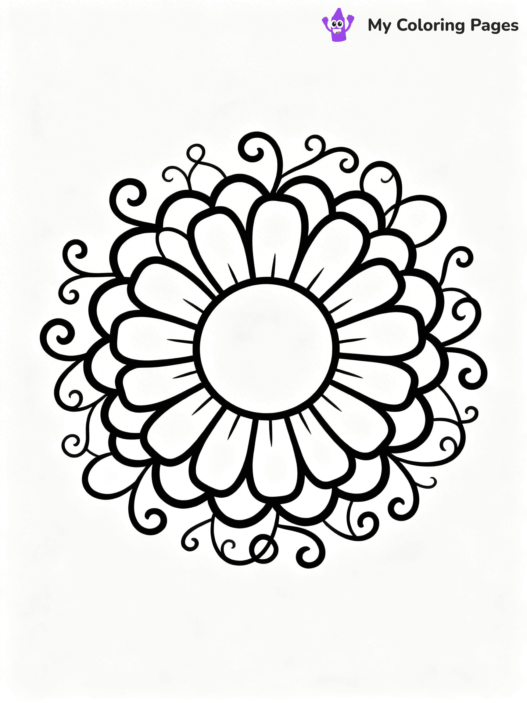 Flower Mandala Coloring Pages - 18