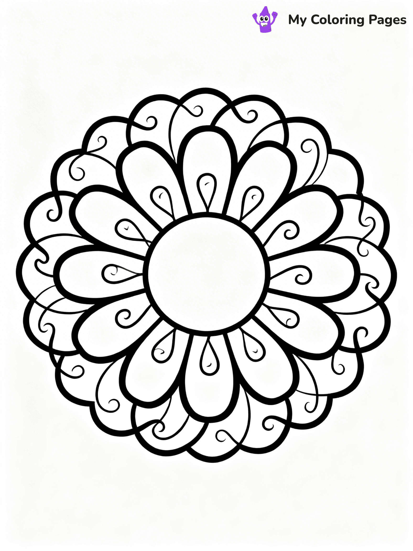 Flower Mandala Coloring Pages - 17
