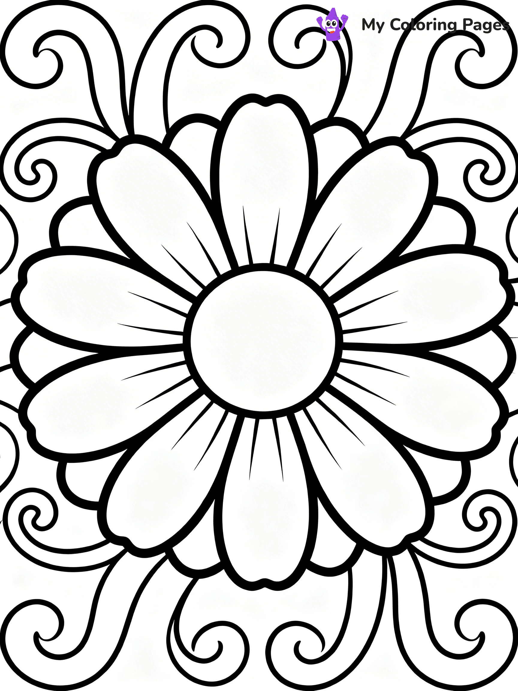 Flower Mandala Coloring Pages - 16
