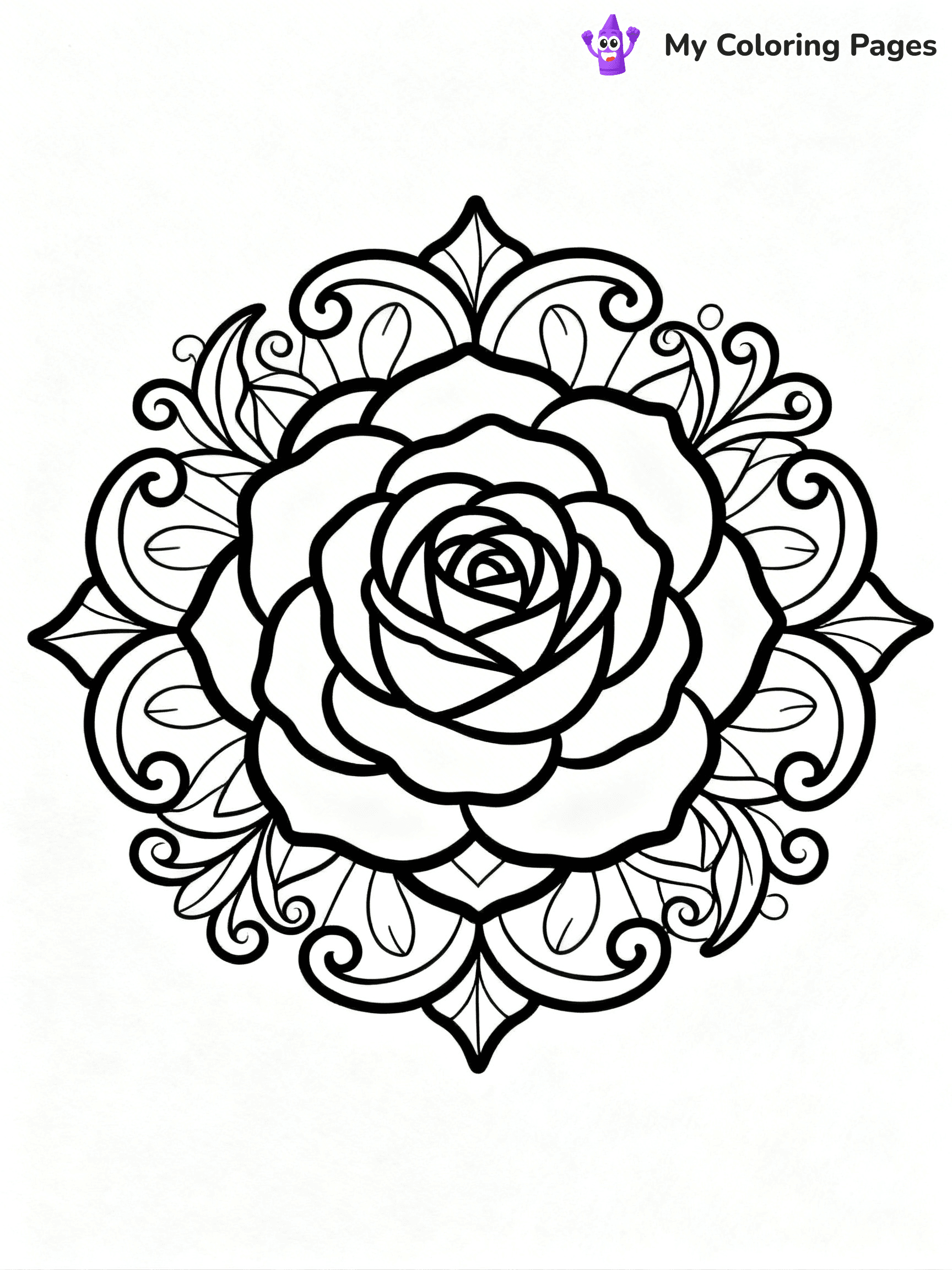 Flower Mandala Coloring Pages - 6
