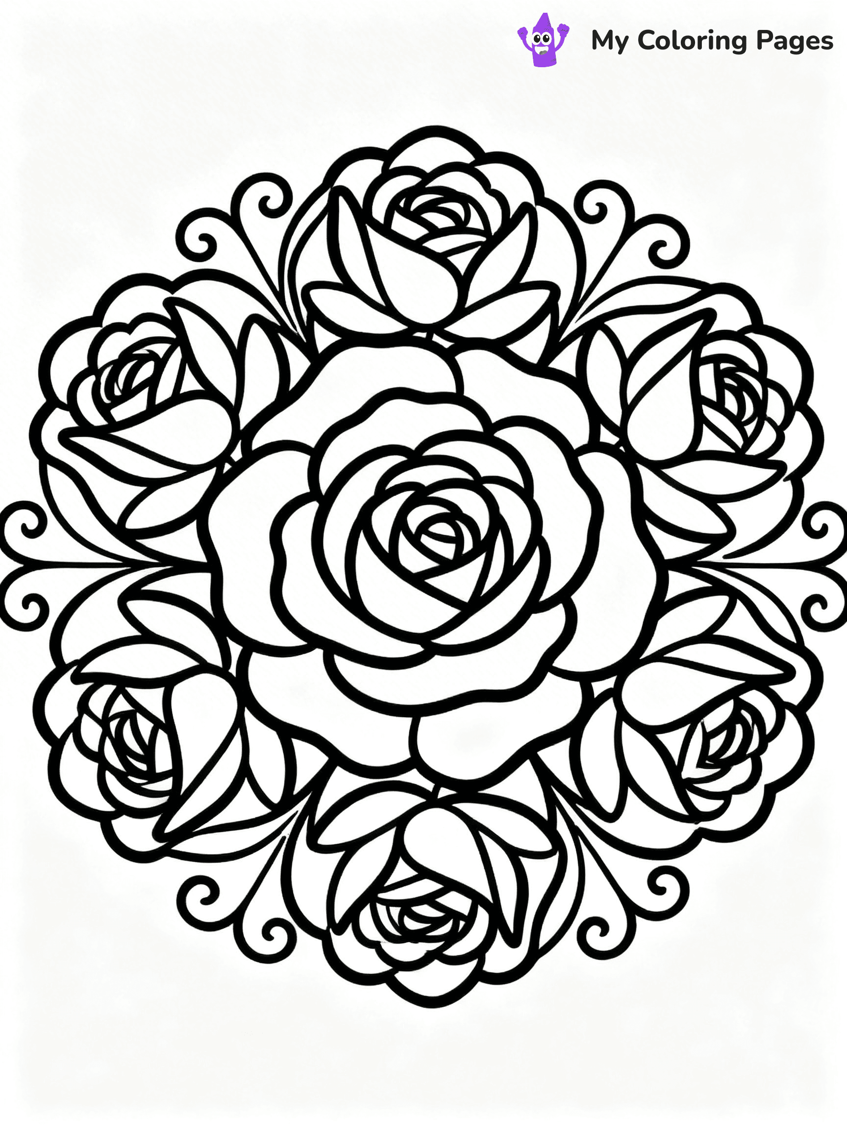 Flower Mandala Coloring Pages - 4
