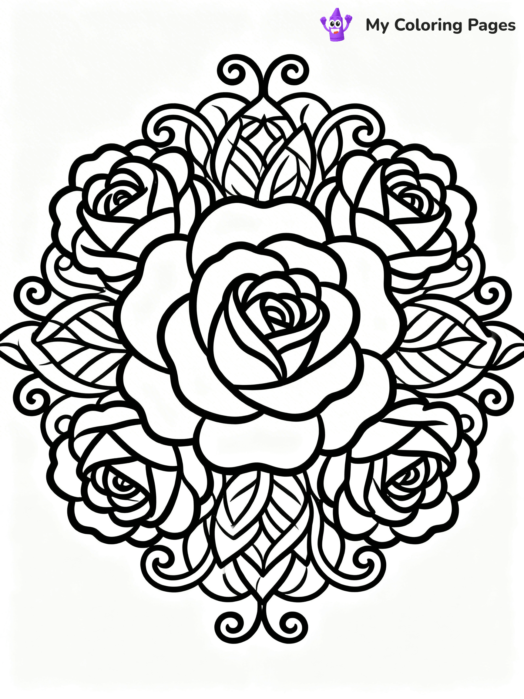 Flower Mandala Coloring Pages - 1