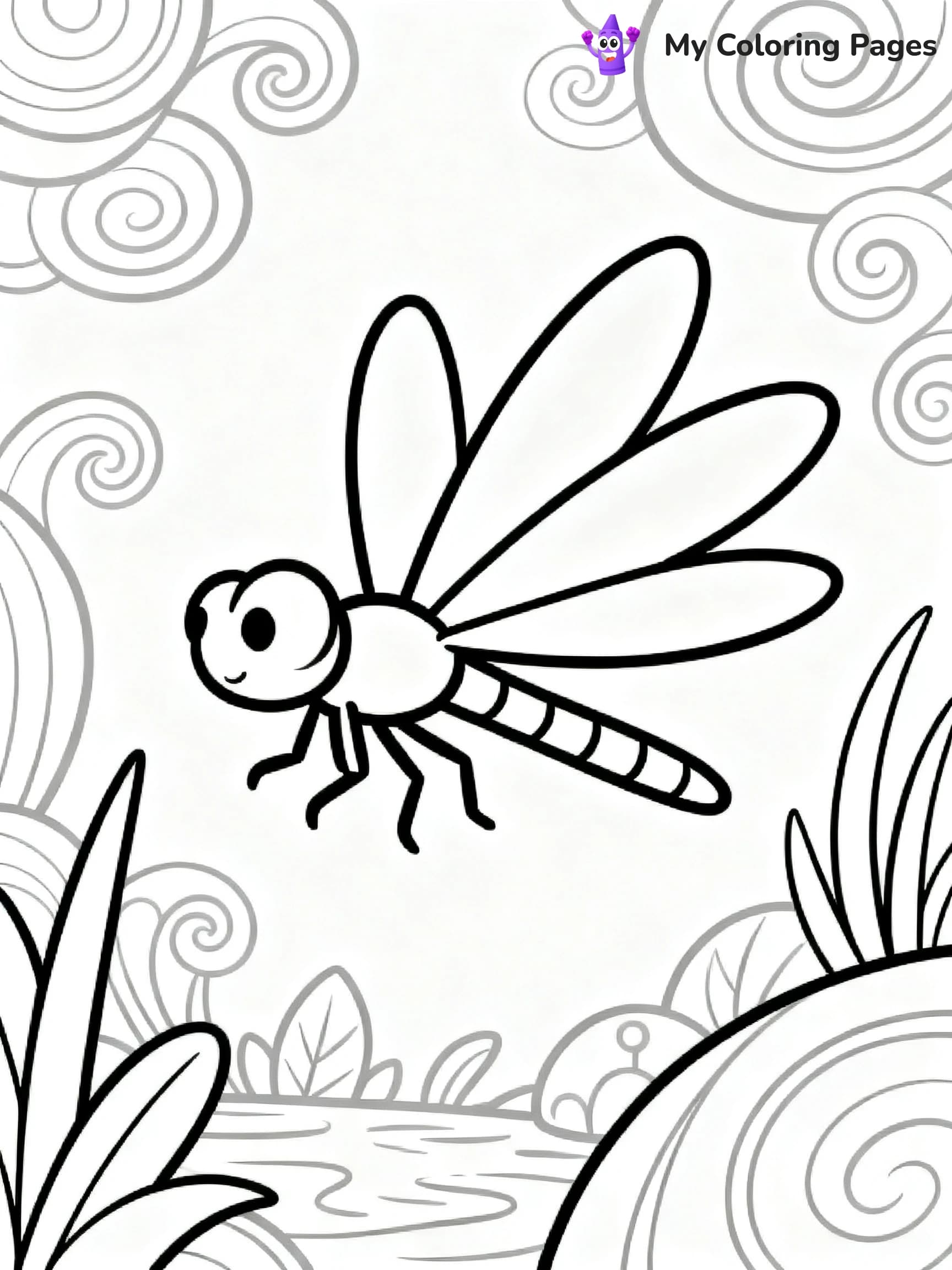 Dragonfly Coloring Pages - 1