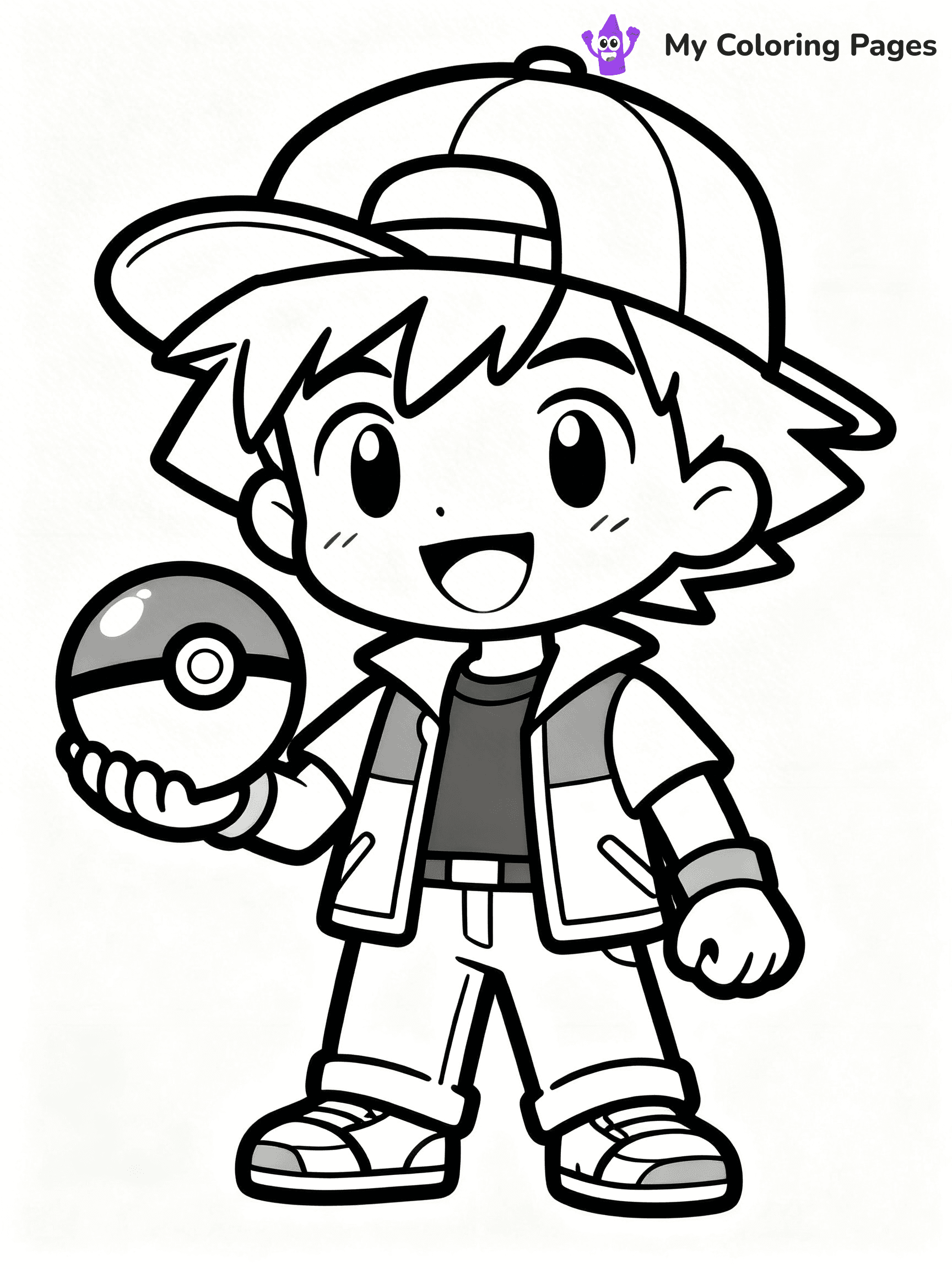 Pokemon Ash Coloring Pages - 26