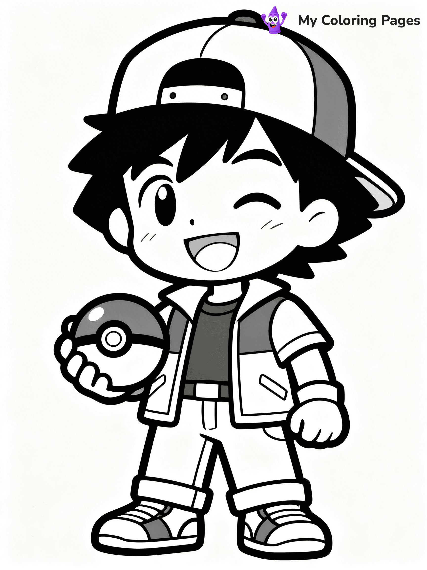 Pokemon Ash Coloring Pages - 25