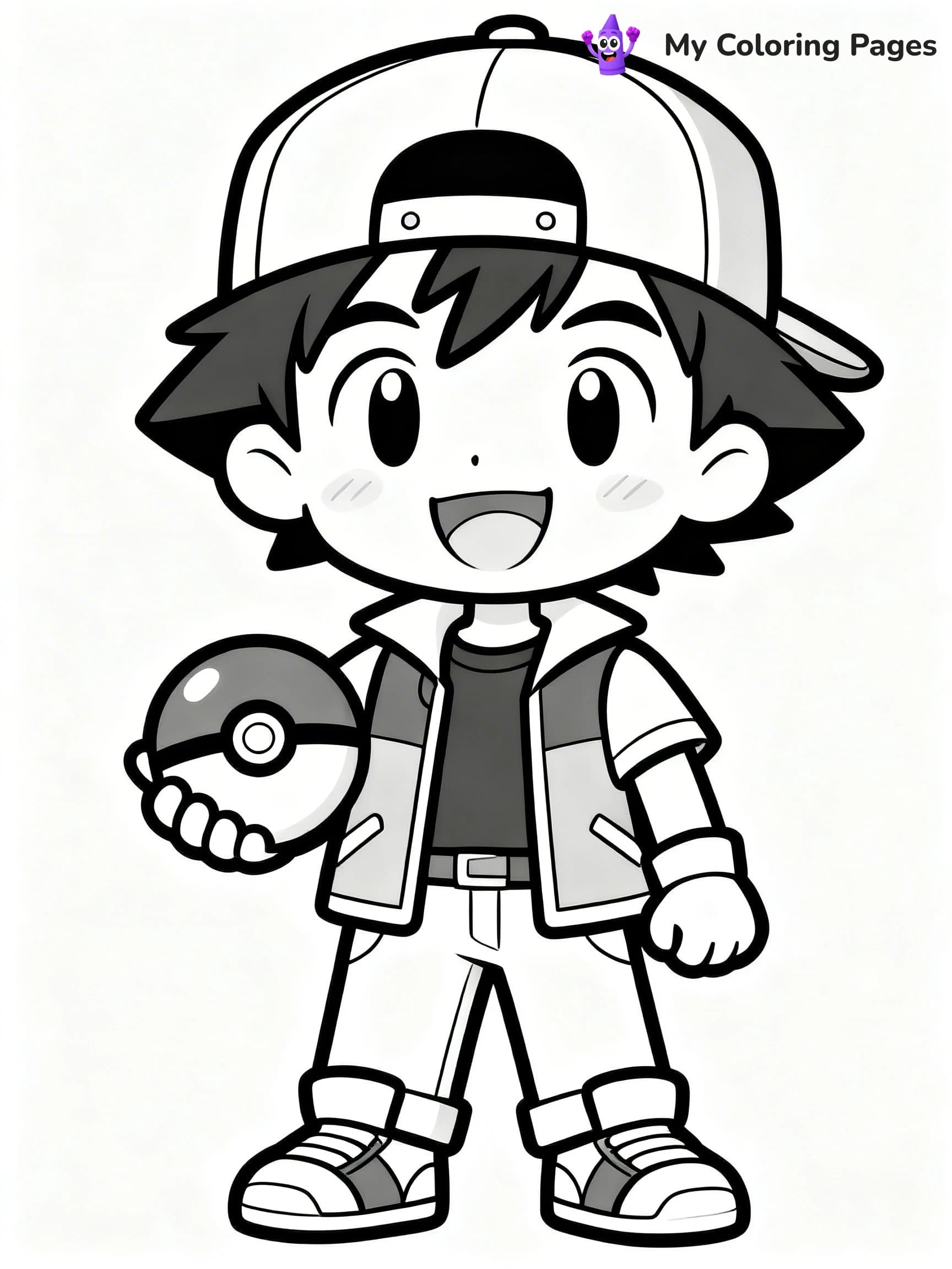 Pokemon Ash Coloring Pages - 24