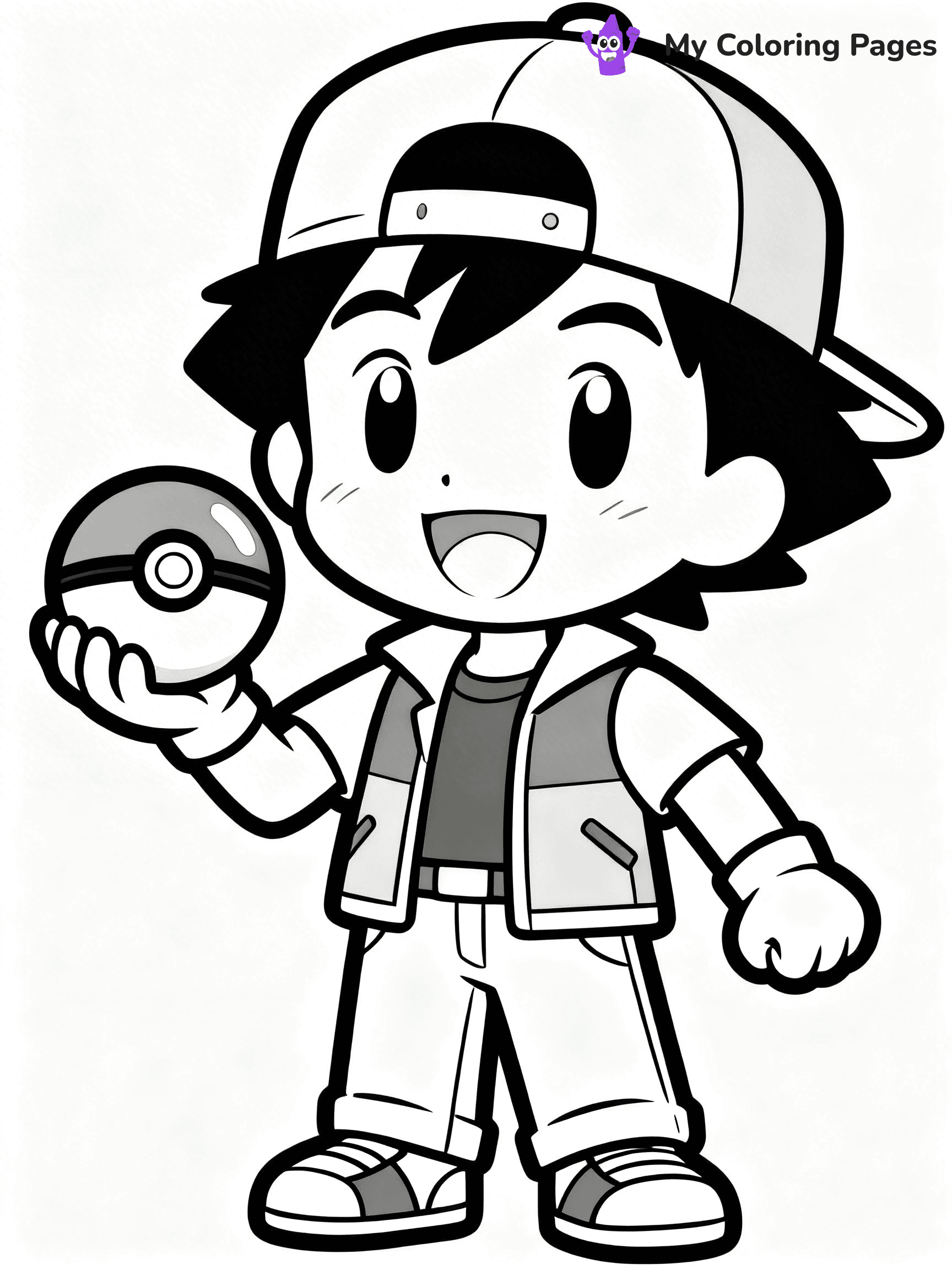 Pokemon Ash Coloring Pages - 23