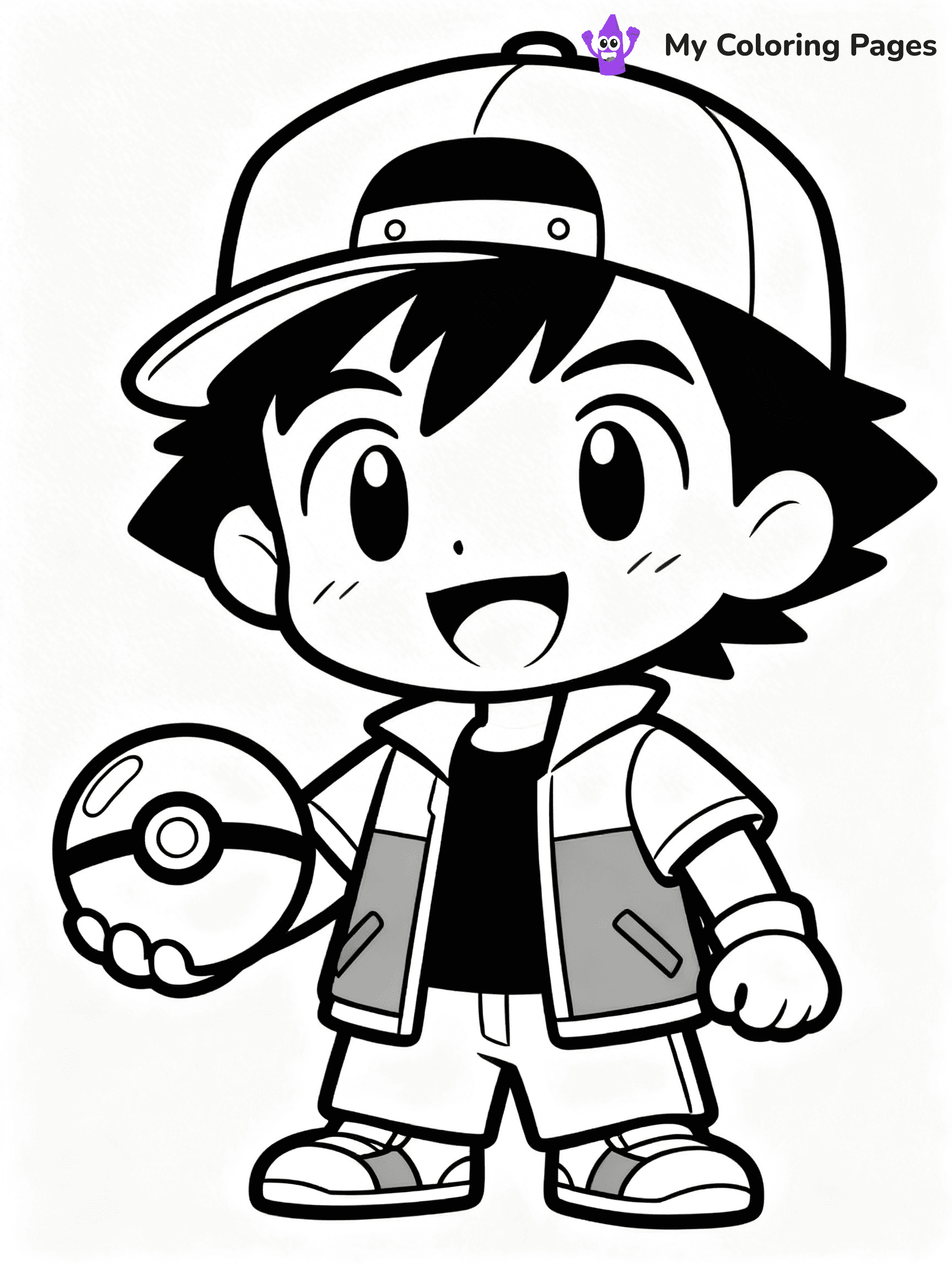 Pokemon Ash Coloring Pages - 22