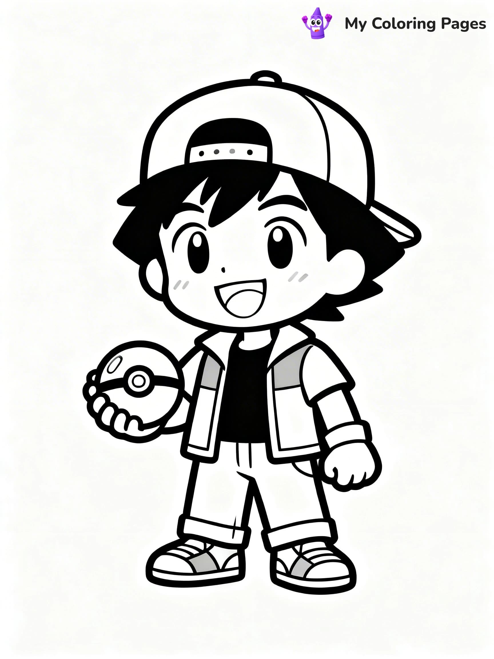 Pokemon Ash Coloring Pages - 21