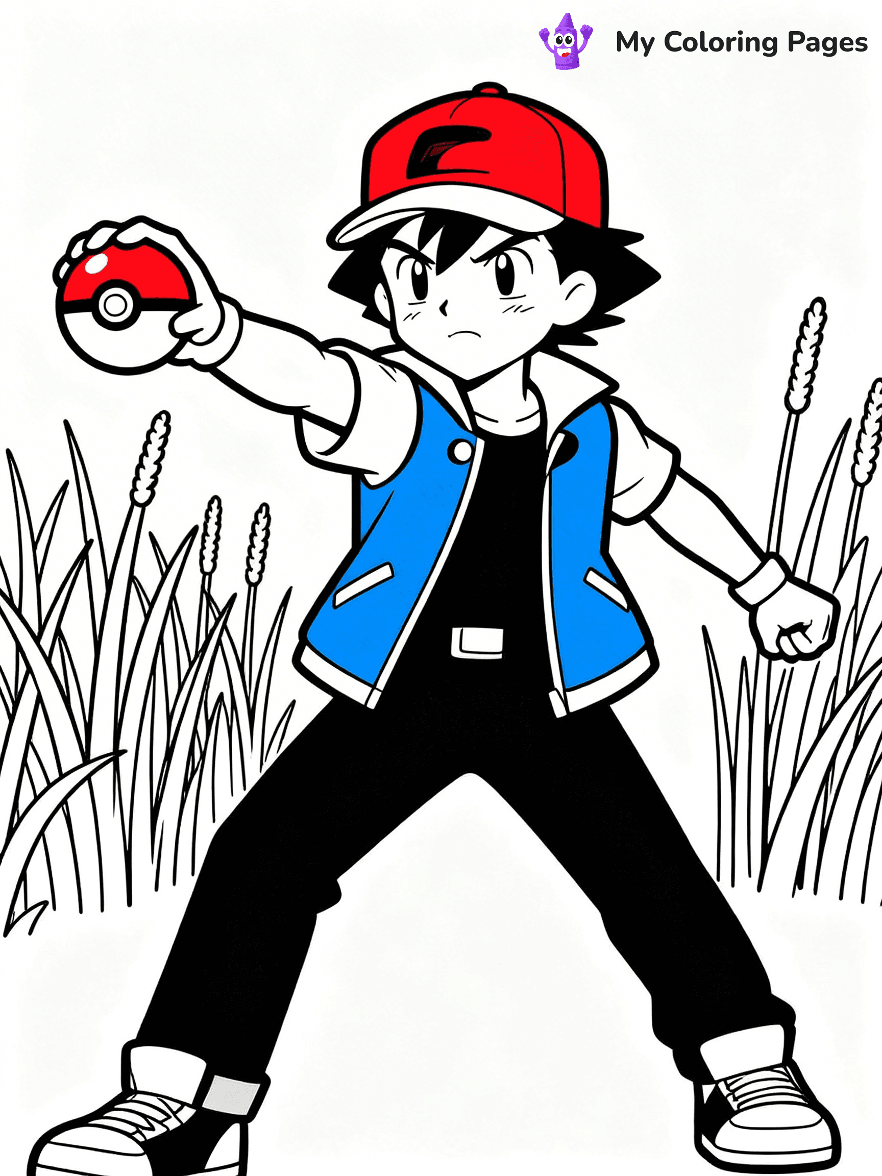 Pokemon Ash Coloring Pages - 13
