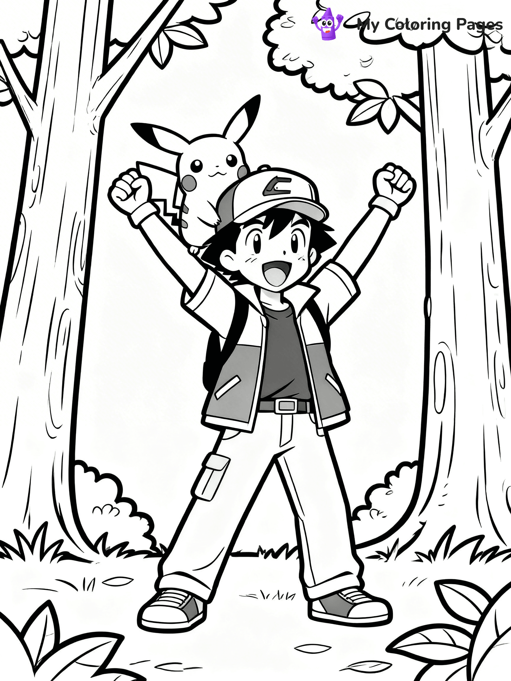 Pokemon Ash Coloring Pages - 5