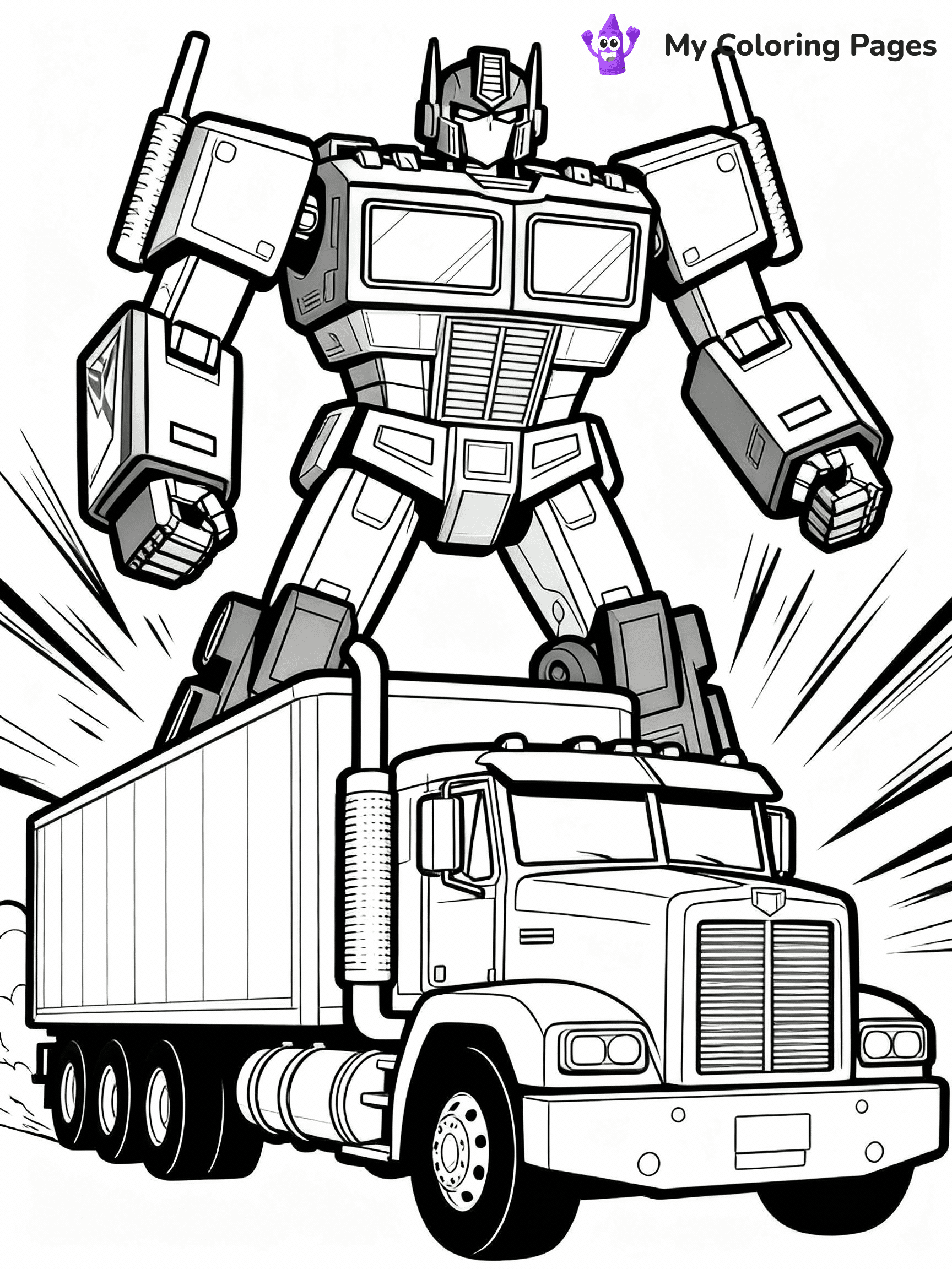 Optimus Prime Coloring Pages - 21