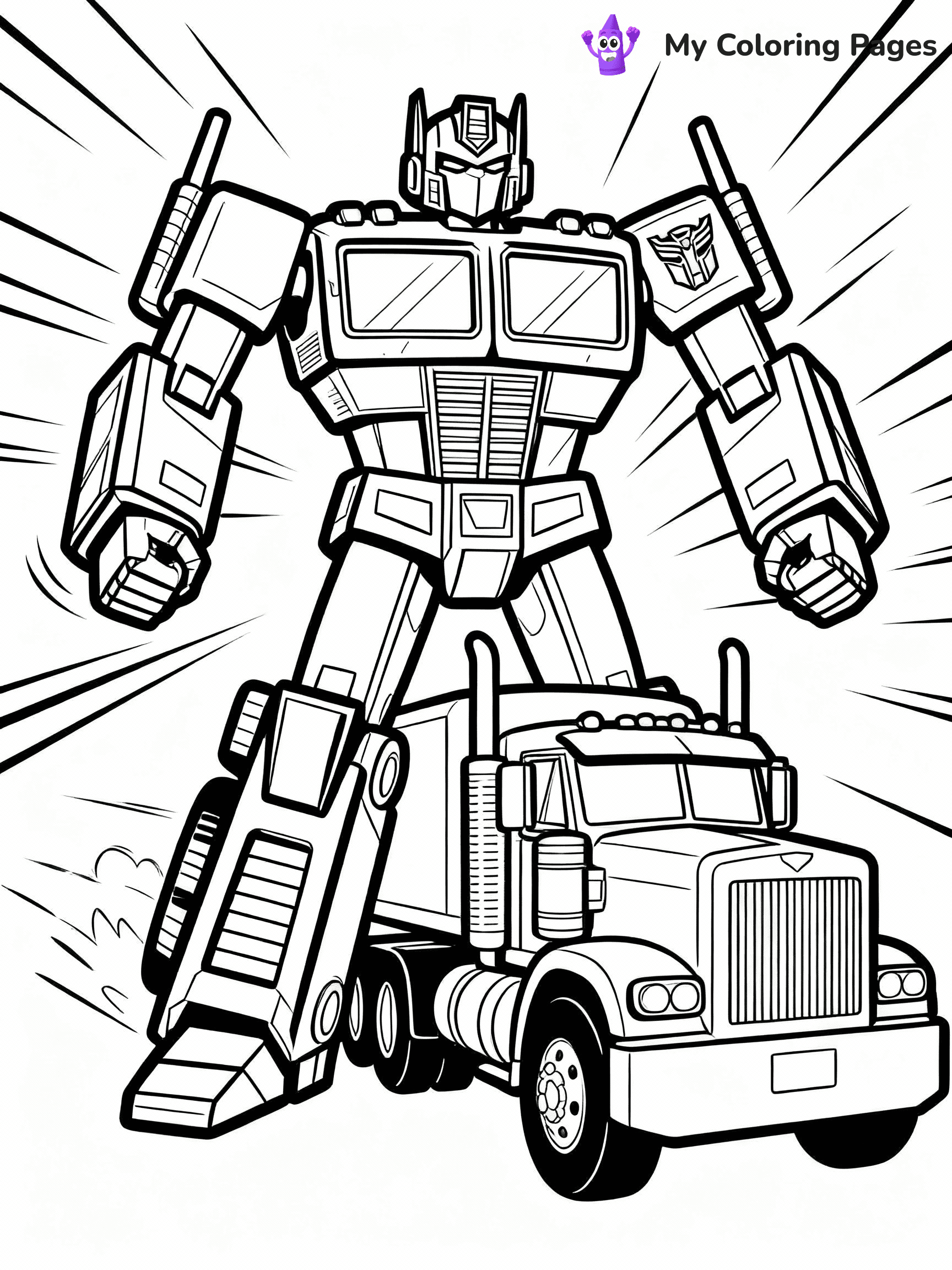 Optimus Prime Coloring Pages - 19