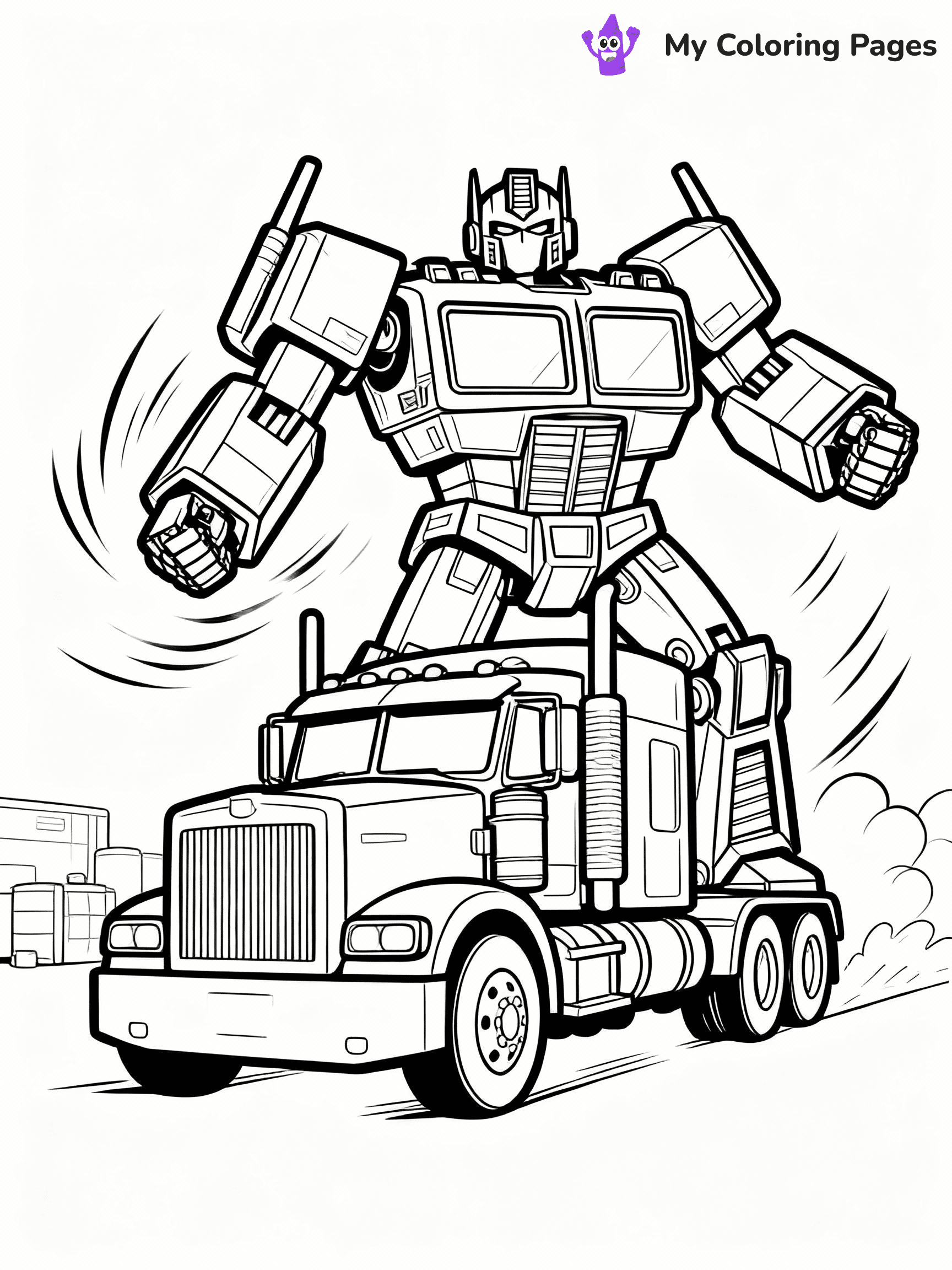 Optimus Prime Coloring Pages - 18