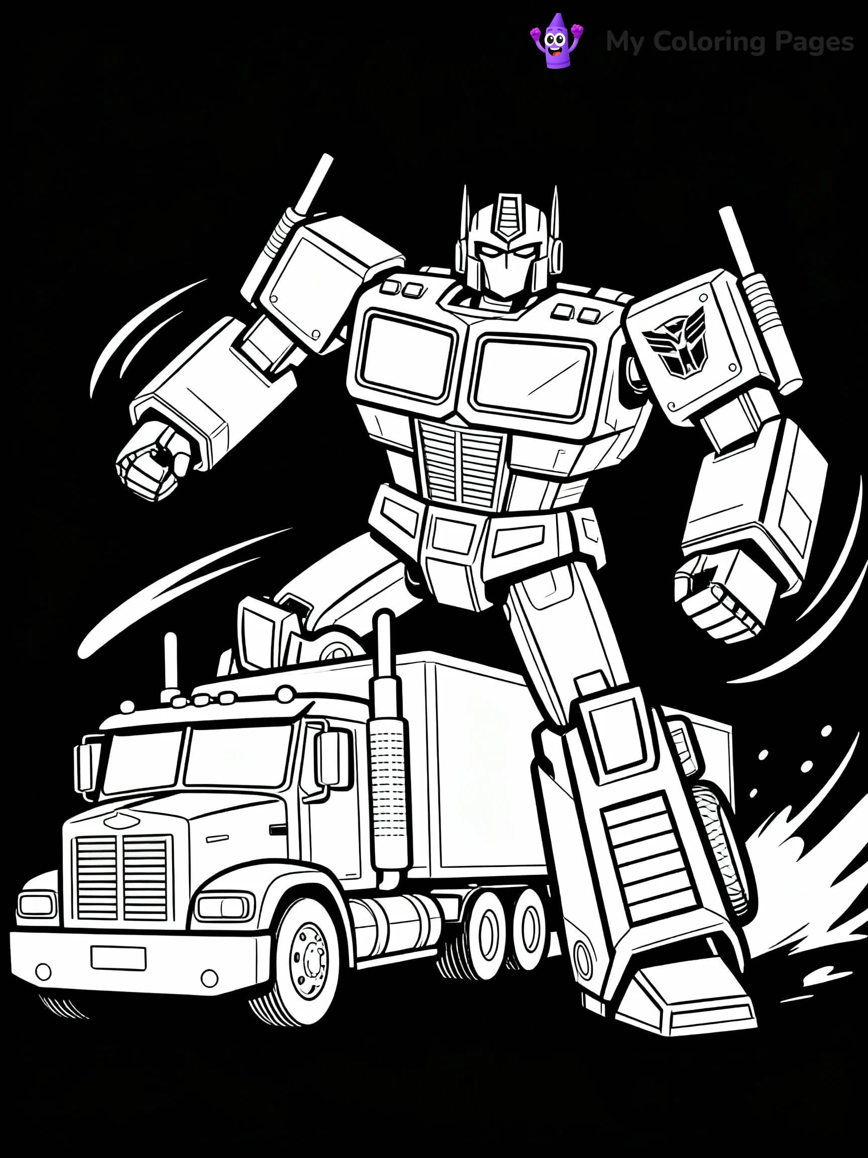 Optimus Prime Coloring Pages - 24