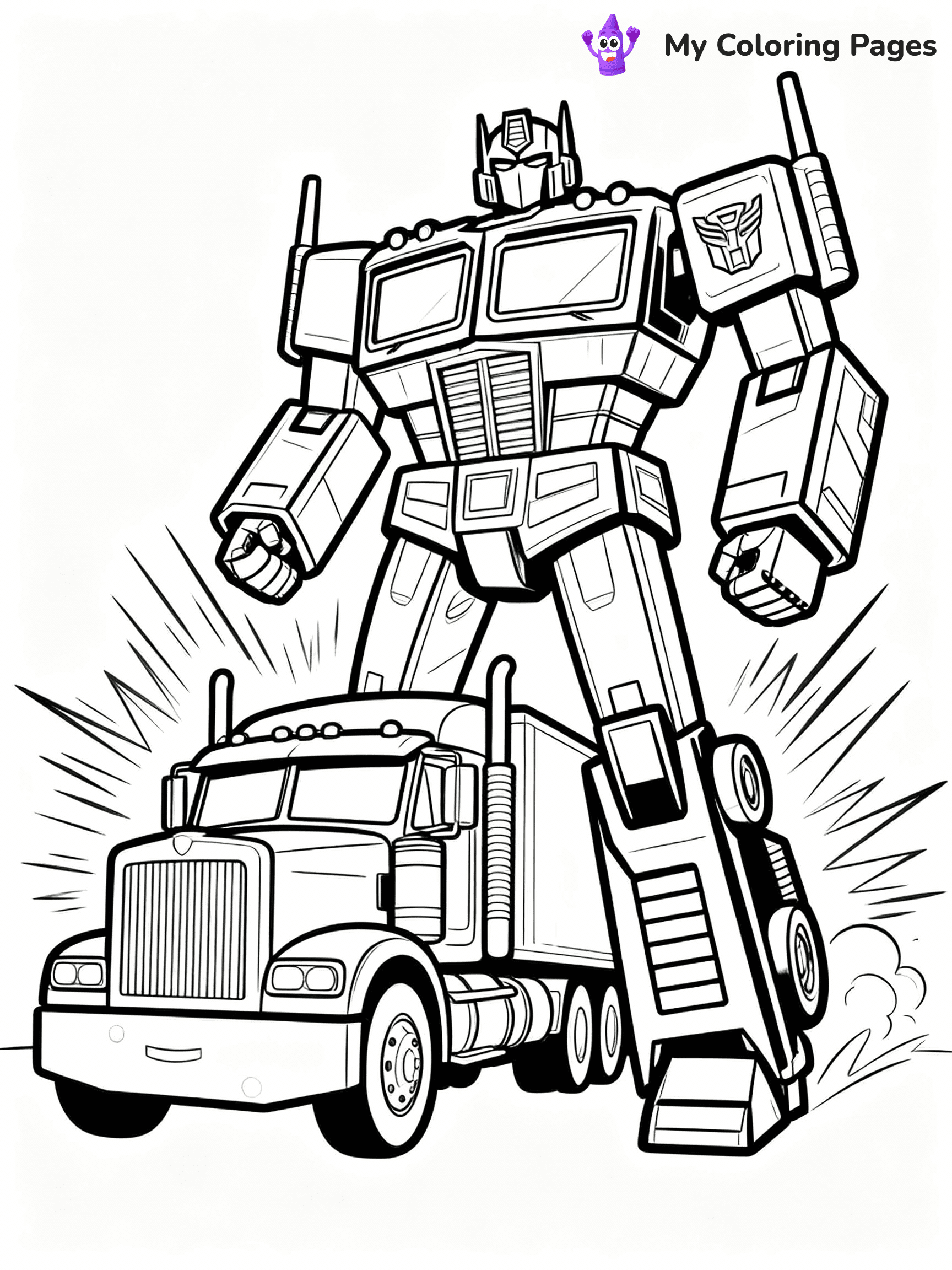Optimus Prime Coloring Pages - 16