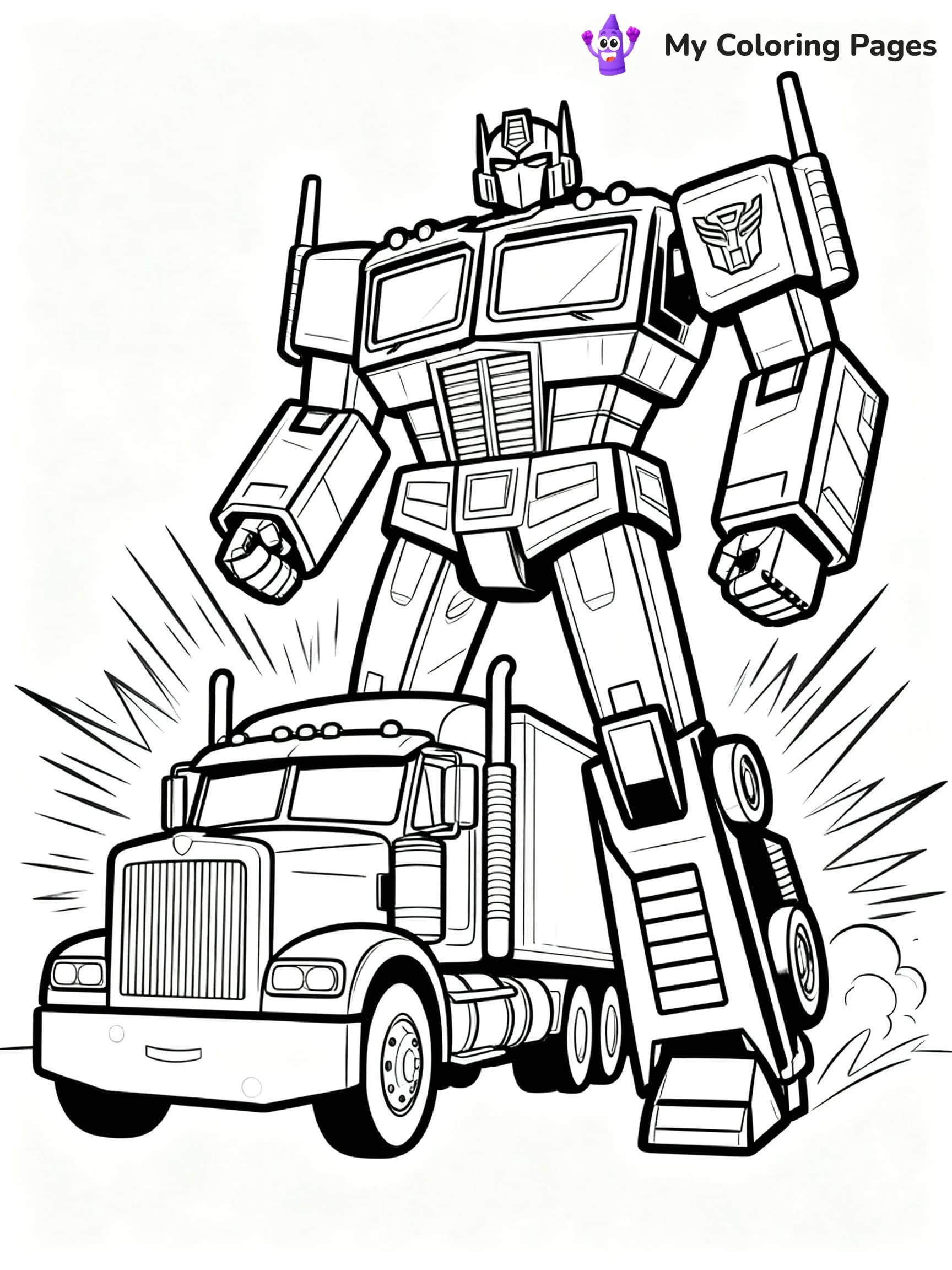 Optimus Prime Coloring Pages - 23