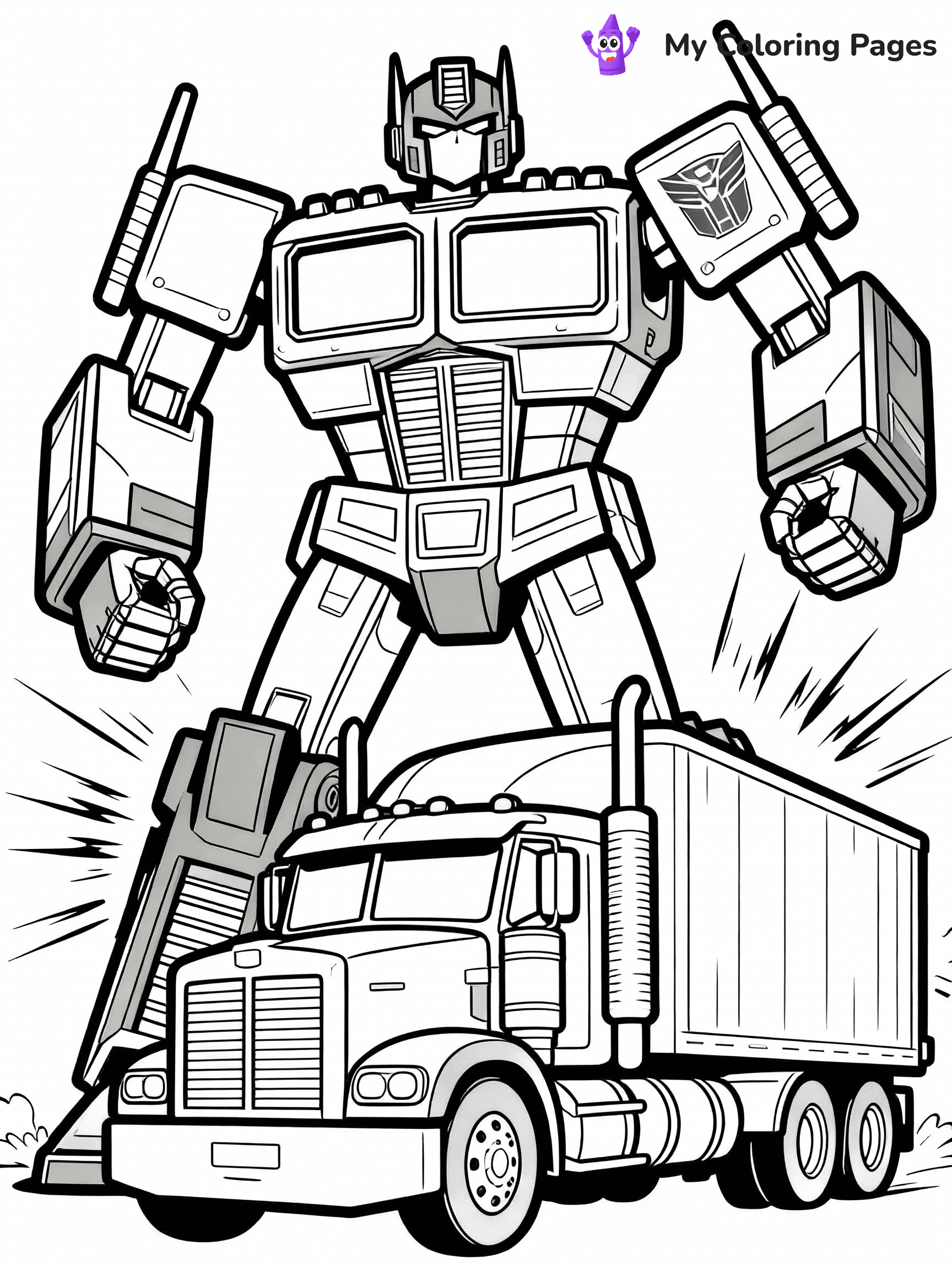 Optimus Prime Coloring Pages - 14