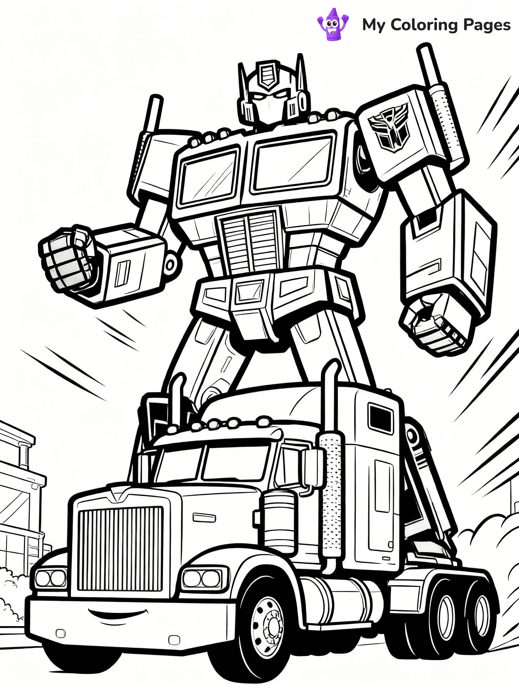 Optimus Prime Coloring Pages - 13