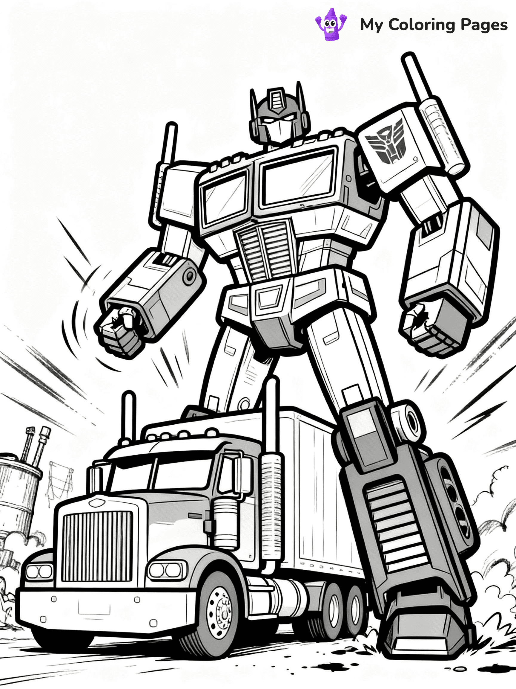Optimus Prime Coloring Pages - 11
