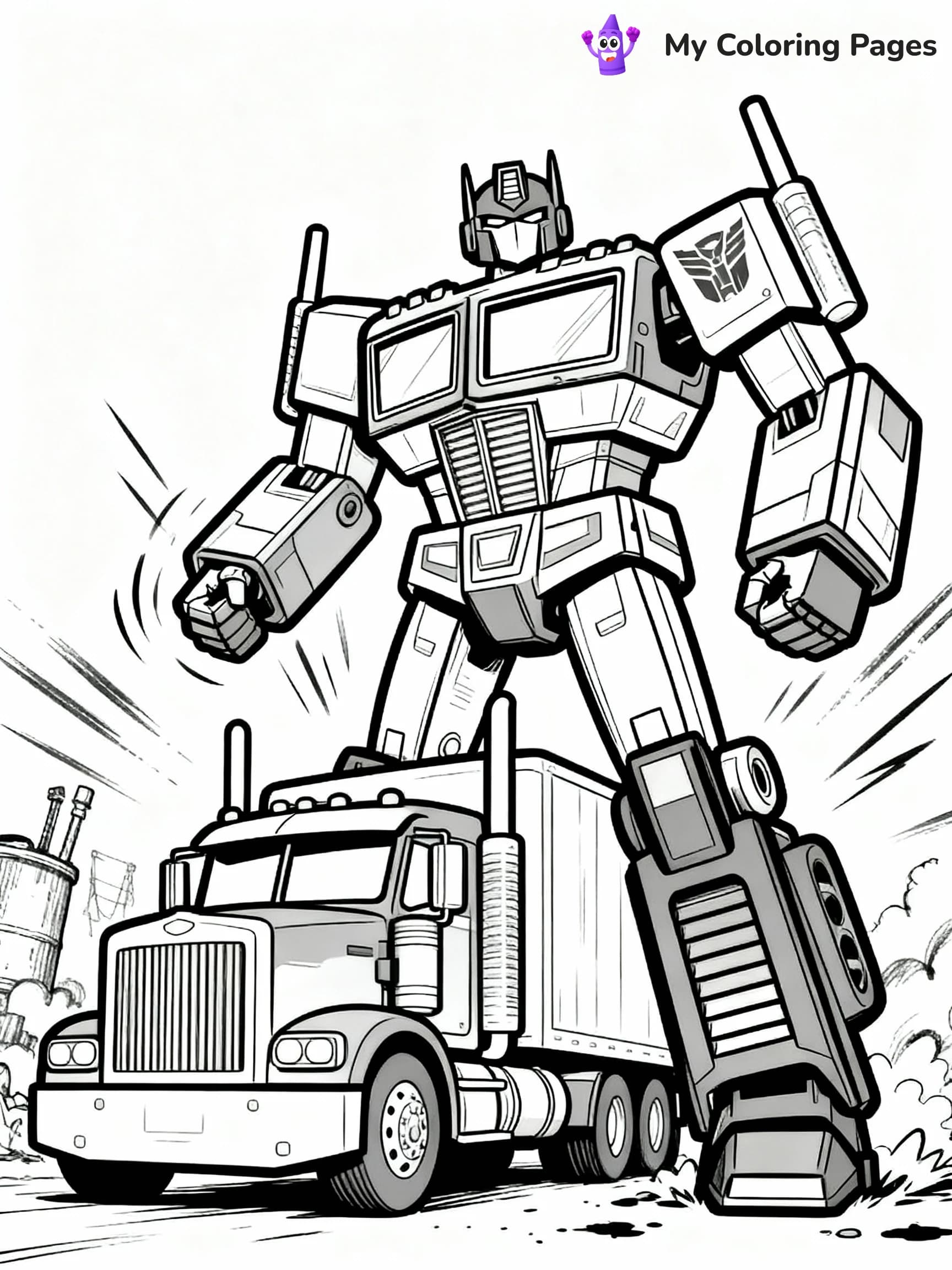 Optimus Prime Coloring Pages - 18