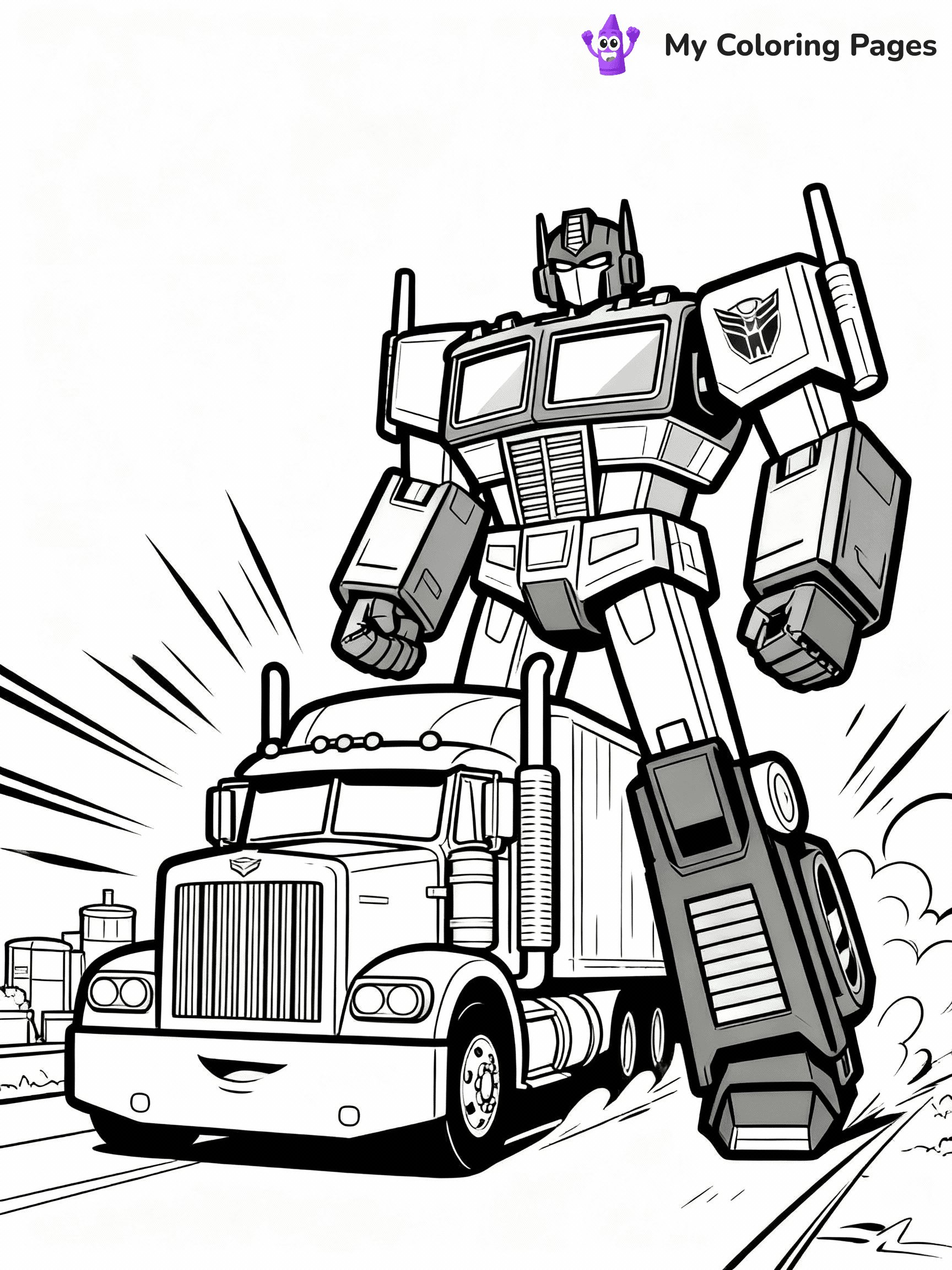Optimus Prime Coloring Pages - 10