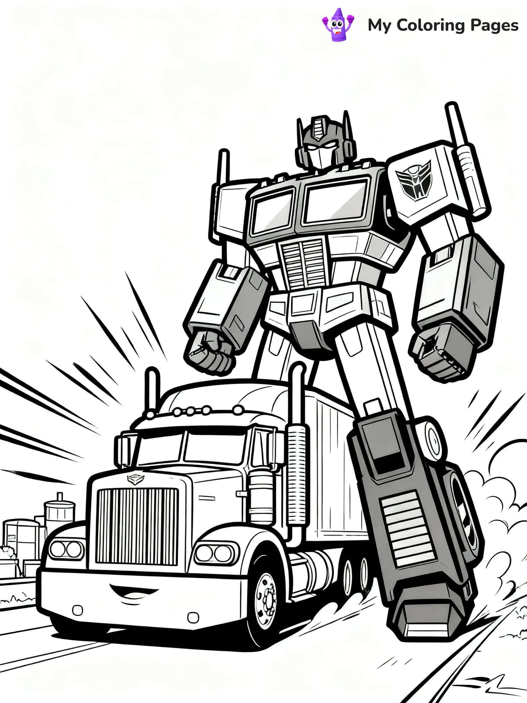 Optimus Prime Coloring Pages - 17