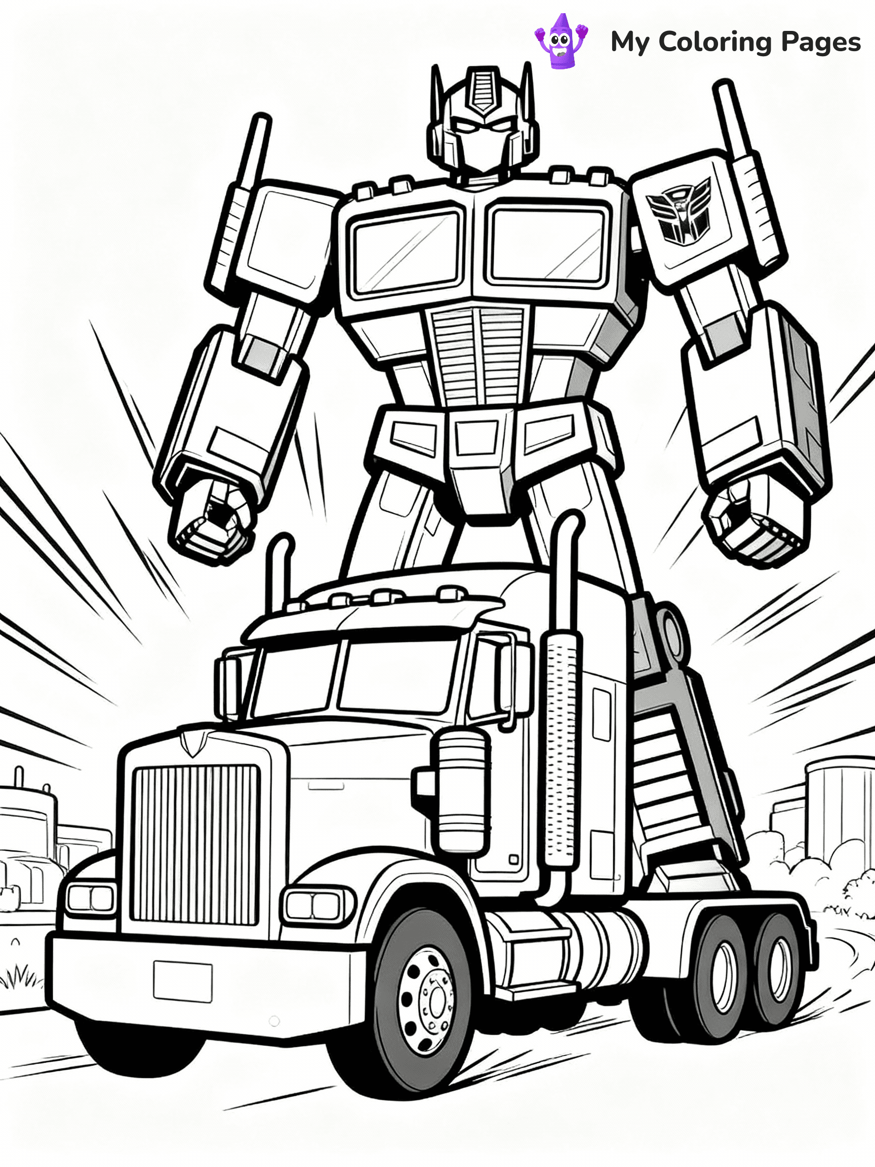 Optimus Prime Coloring Pages - 9