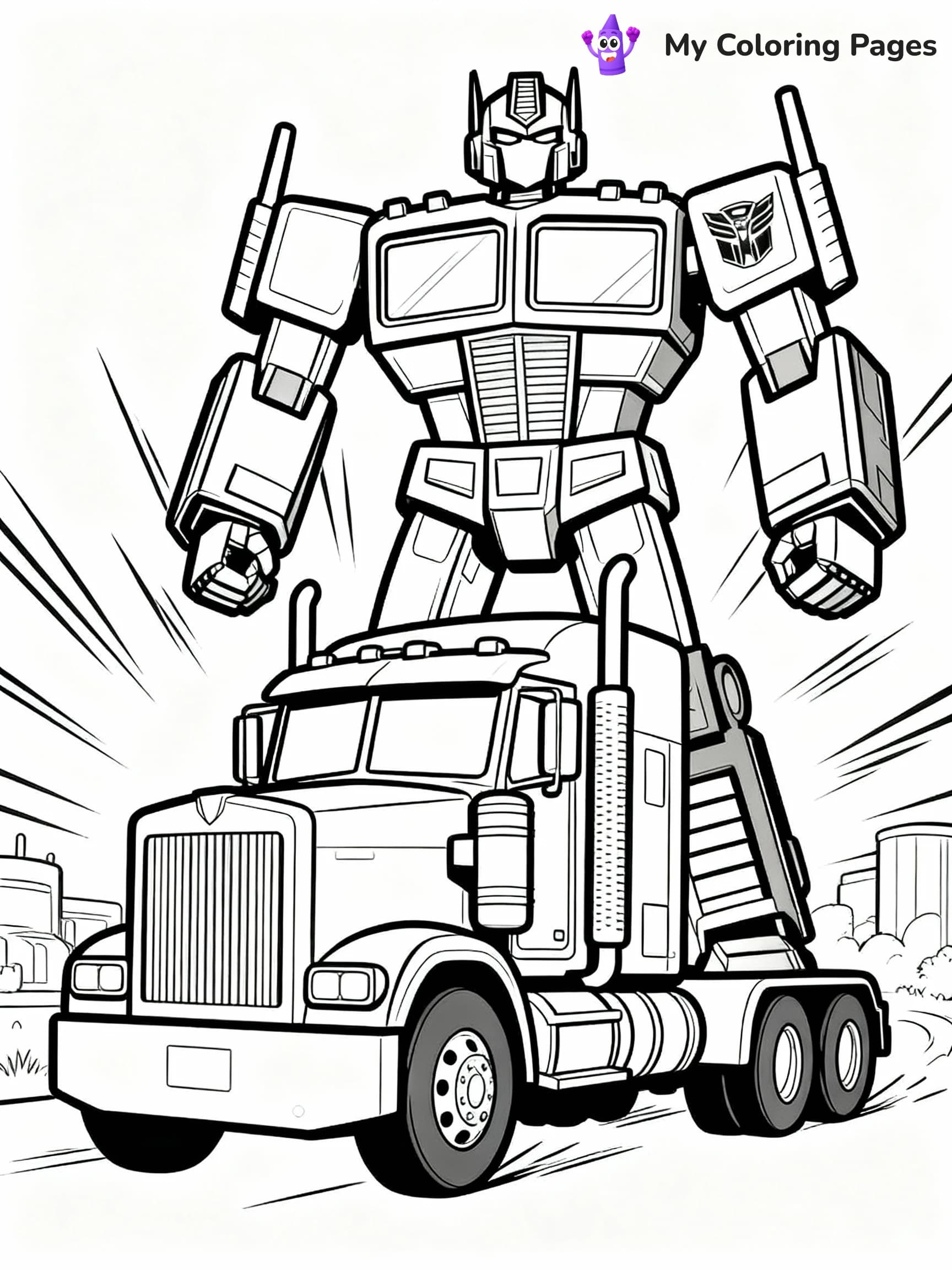 Optimus Prime Coloring Pages - 16