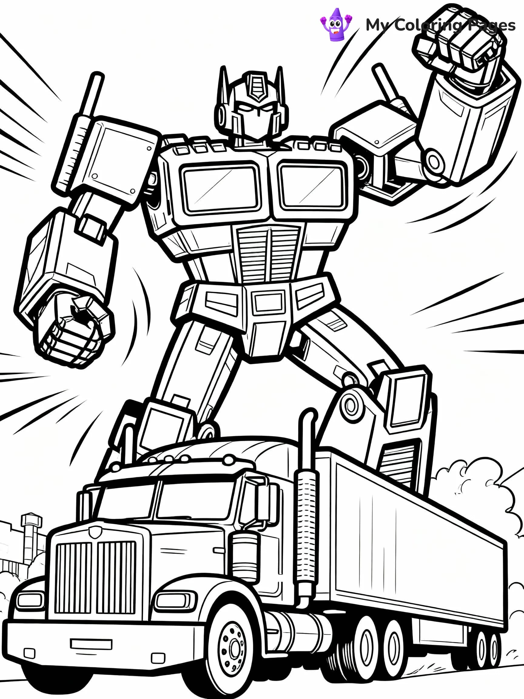 Optimus Prime Coloring Pages - 15